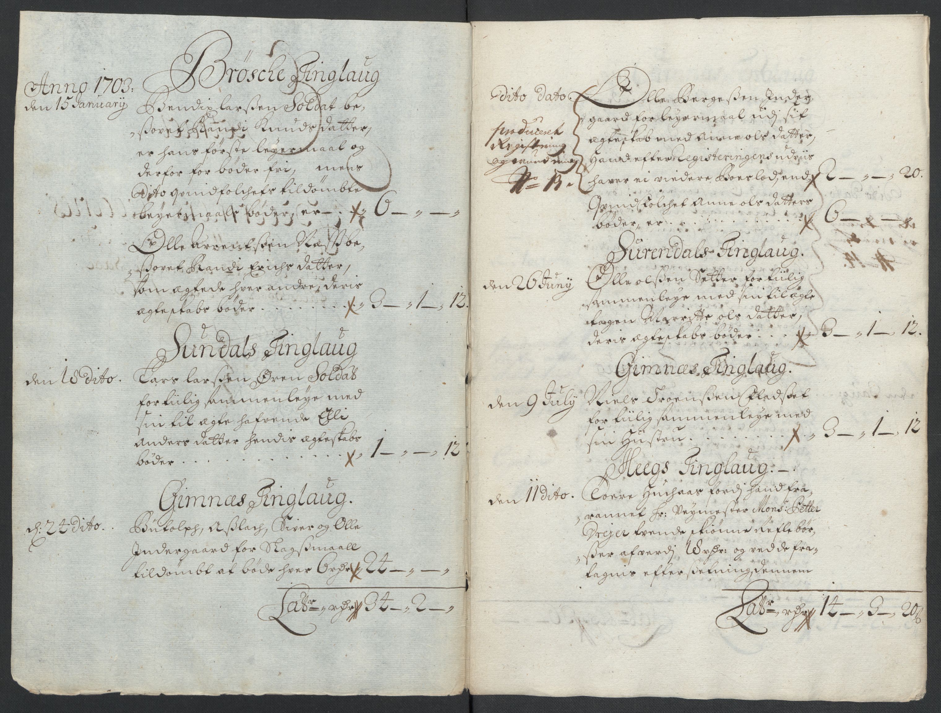 Rentekammeret inntil 1814, Reviderte regnskaper, Fogderegnskap, RA/EA-4092/R56/L3740: Fogderegnskap Nordmøre, 1703-1704, p. 107