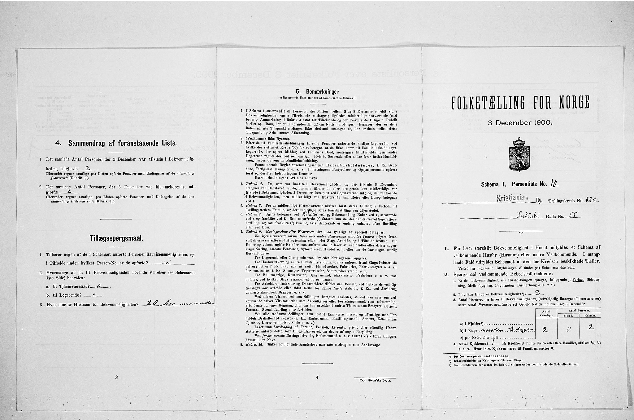 SAO, 1900 census for Kristiania, 1900, p. 41173