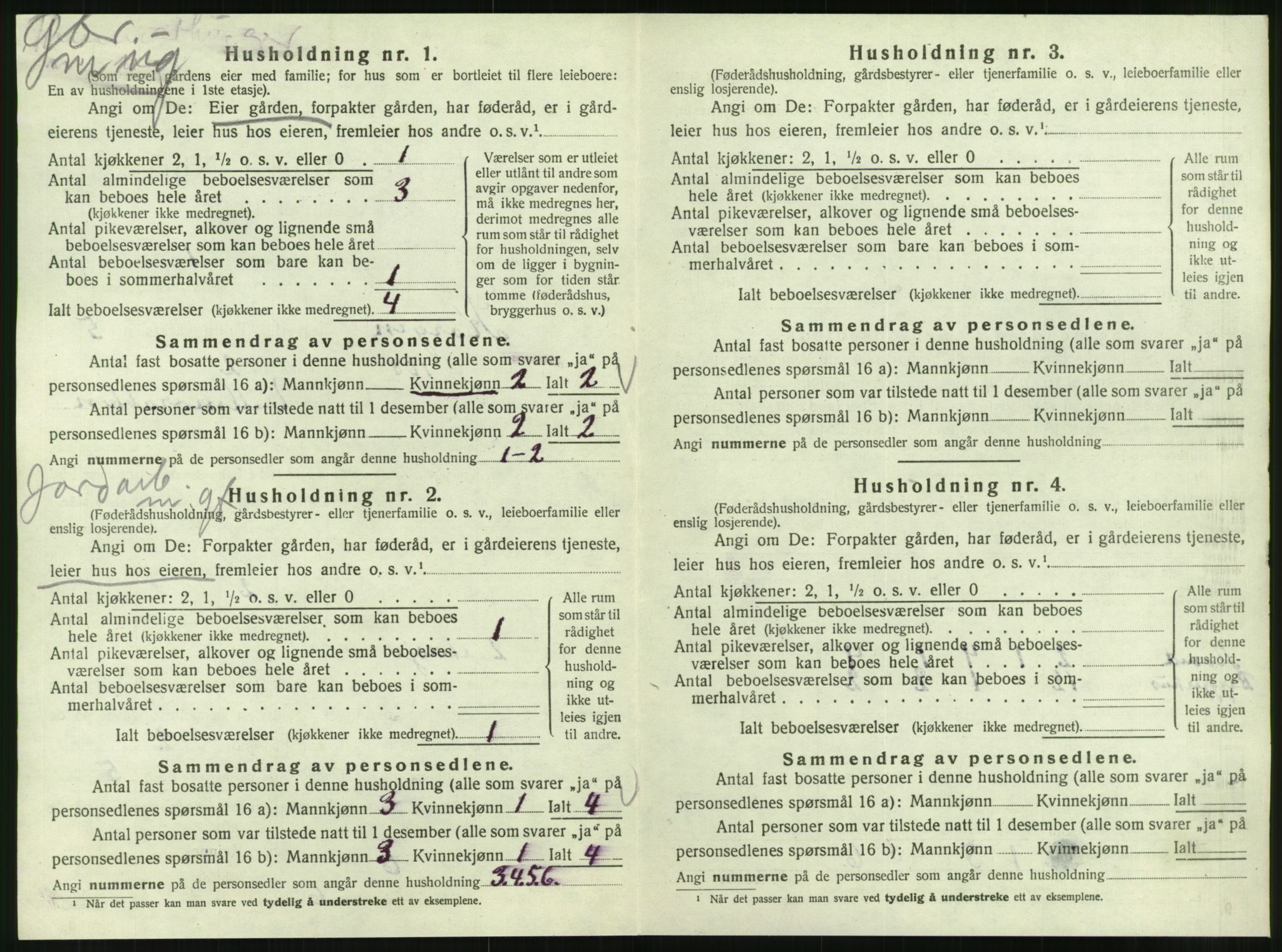 SAT, 1920 census for Korgen, 1920, p. 299