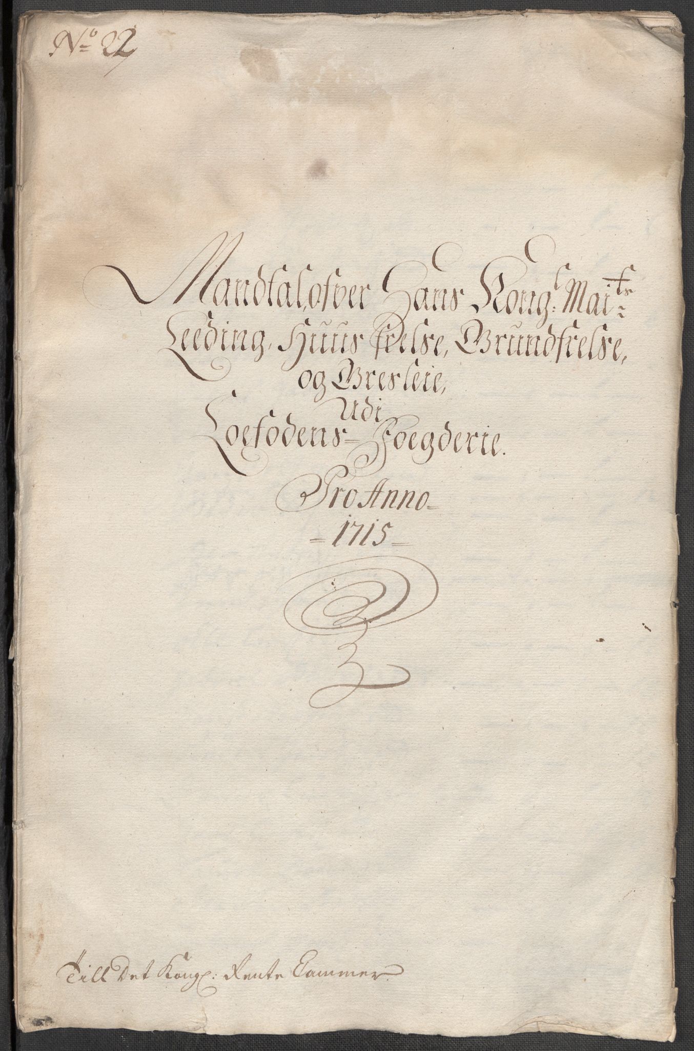 Rentekammeret inntil 1814, Reviderte regnskaper, Fogderegnskap, RA/EA-4092/R67/L4681: Fogderegnskap Vesterålen, Andenes og Lofoten, 1715, p. 145