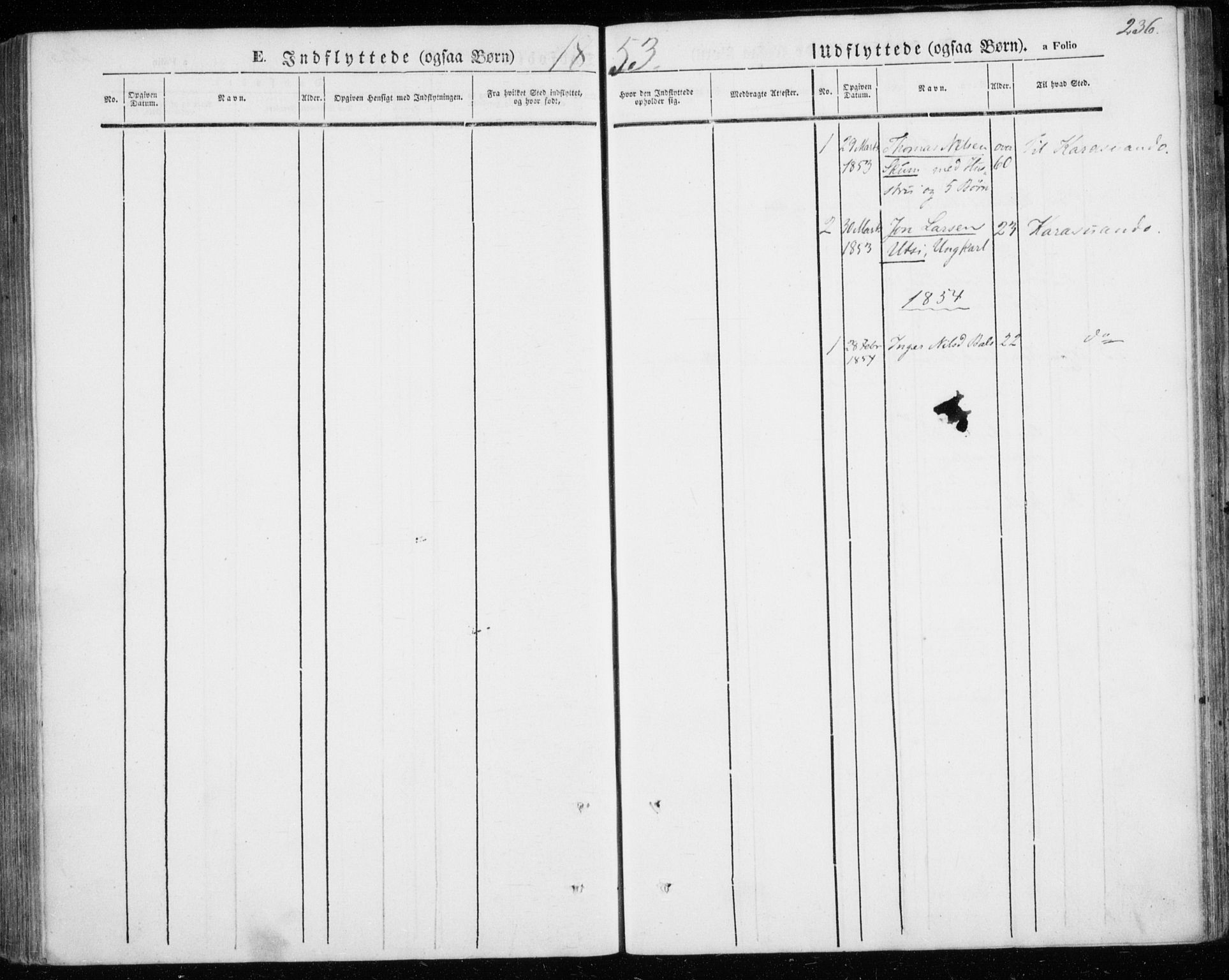 Kautokeino sokneprestembete, SATØ/S-1340/H/Ha/L0002.kirke: Parish register (official) no. 2, 1843-1861, p. 236