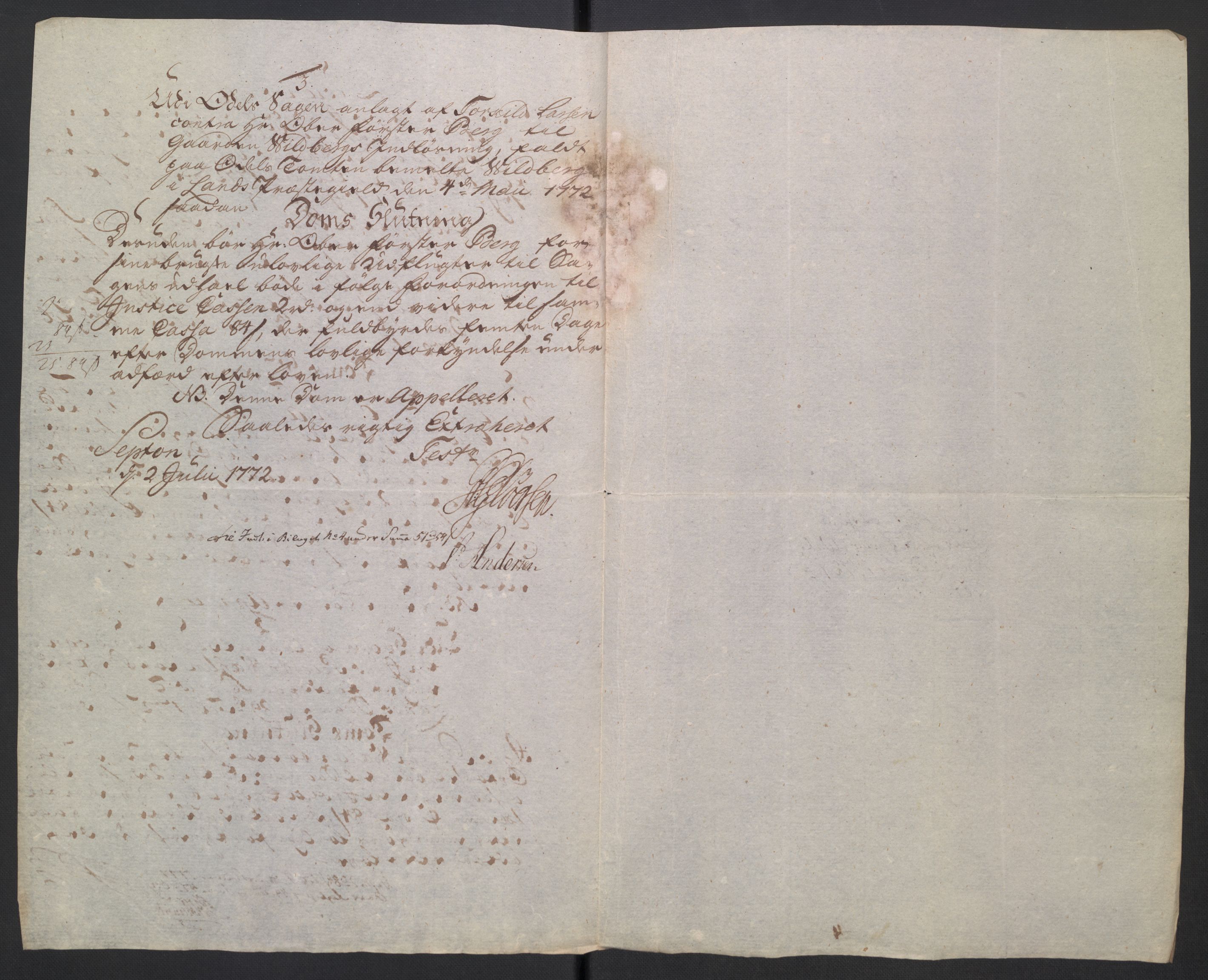 Rentekammeret inntil 1814, Reviderte regnskaper, Mindre regnskaper, AV/RA-EA-4068/Rb/L0014: Opplands amt, 1771-1779, p. 168