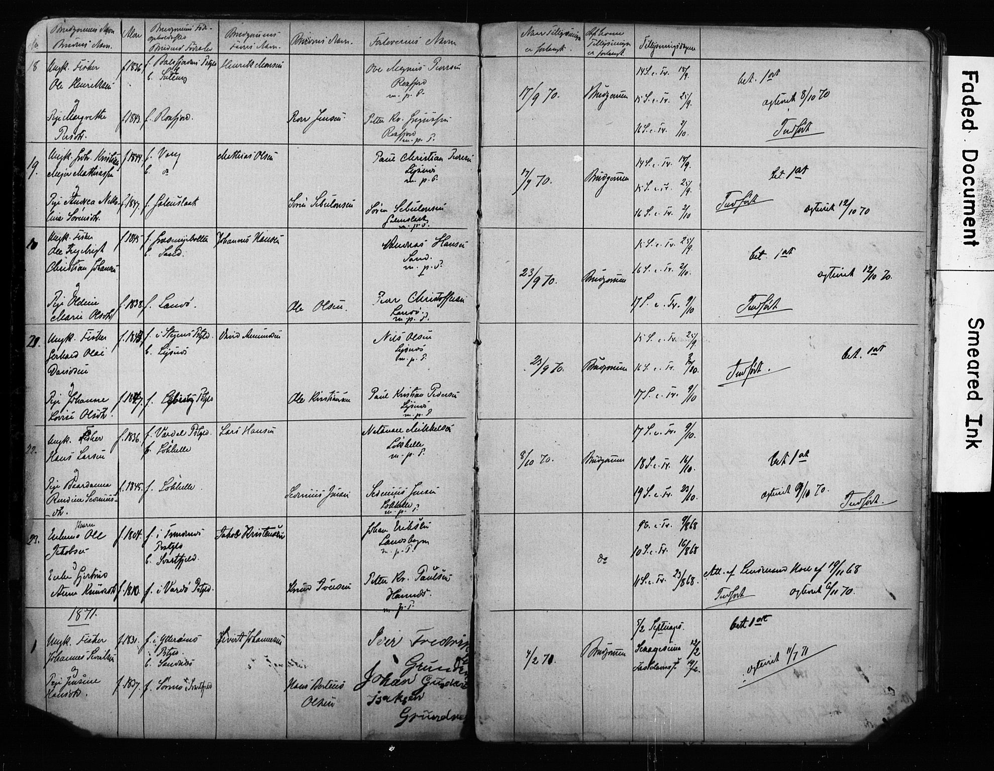 Lenvik sokneprestembete, SATØ/S-1310/I/Ie/L0095: Banns register no. 95, 1868-1890