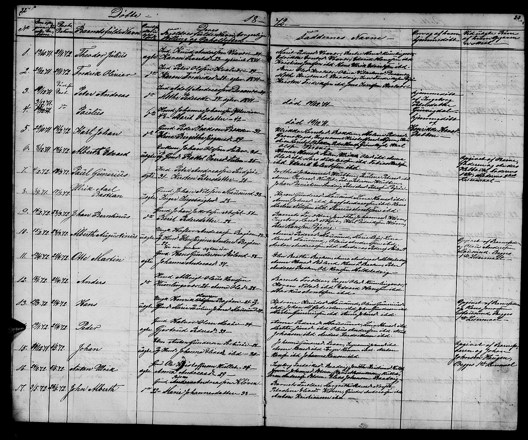 Ministerialprotokoller, klokkerbøker og fødselsregistre - Sør-Trøndelag, SAT/A-1456/640/L0583: Parish register (copy) no. 640C01, 1866-1877, p. 32-33
