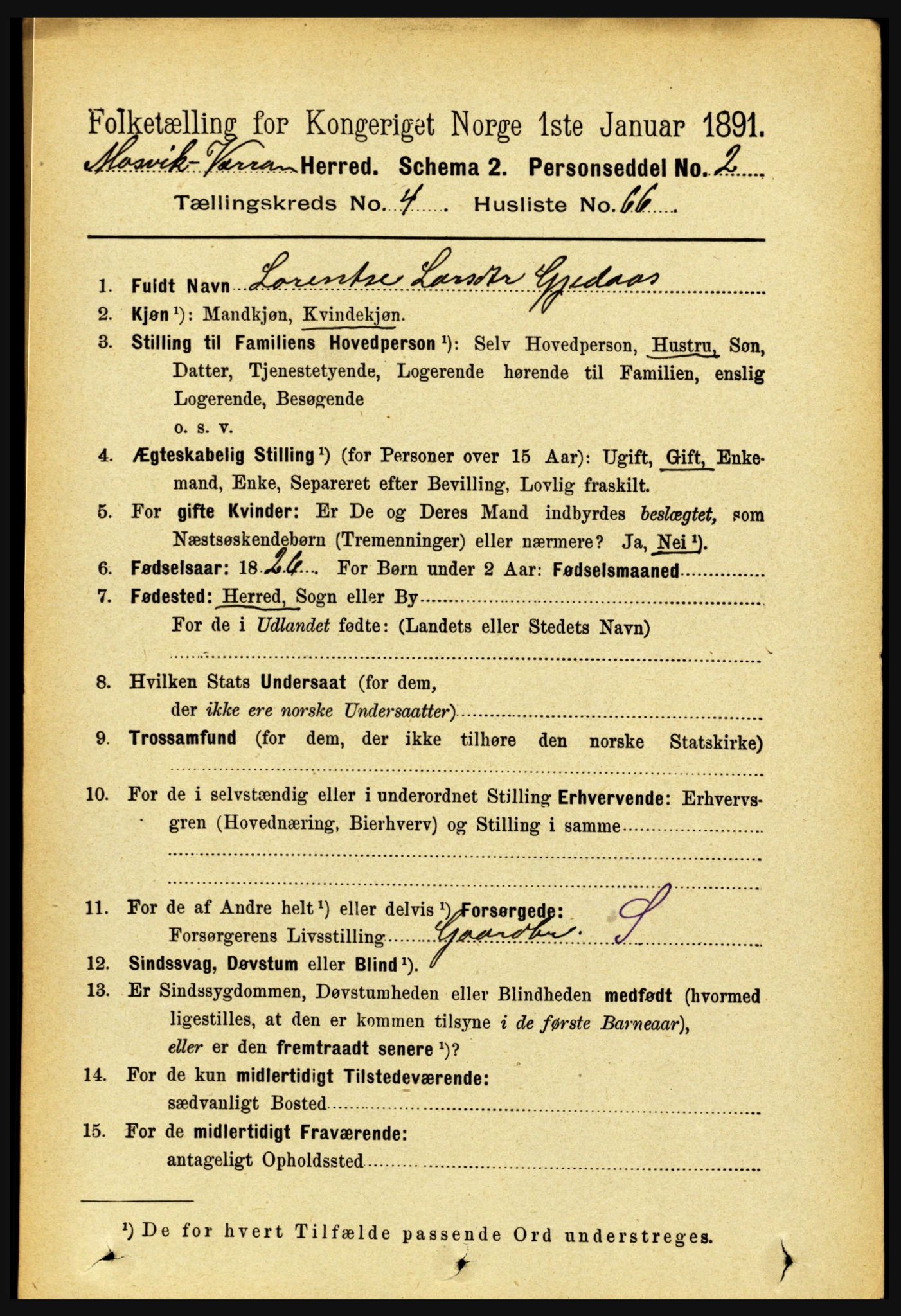 RA, 1891 census for 1723 Mosvik og Verran, 1891, p. 1829