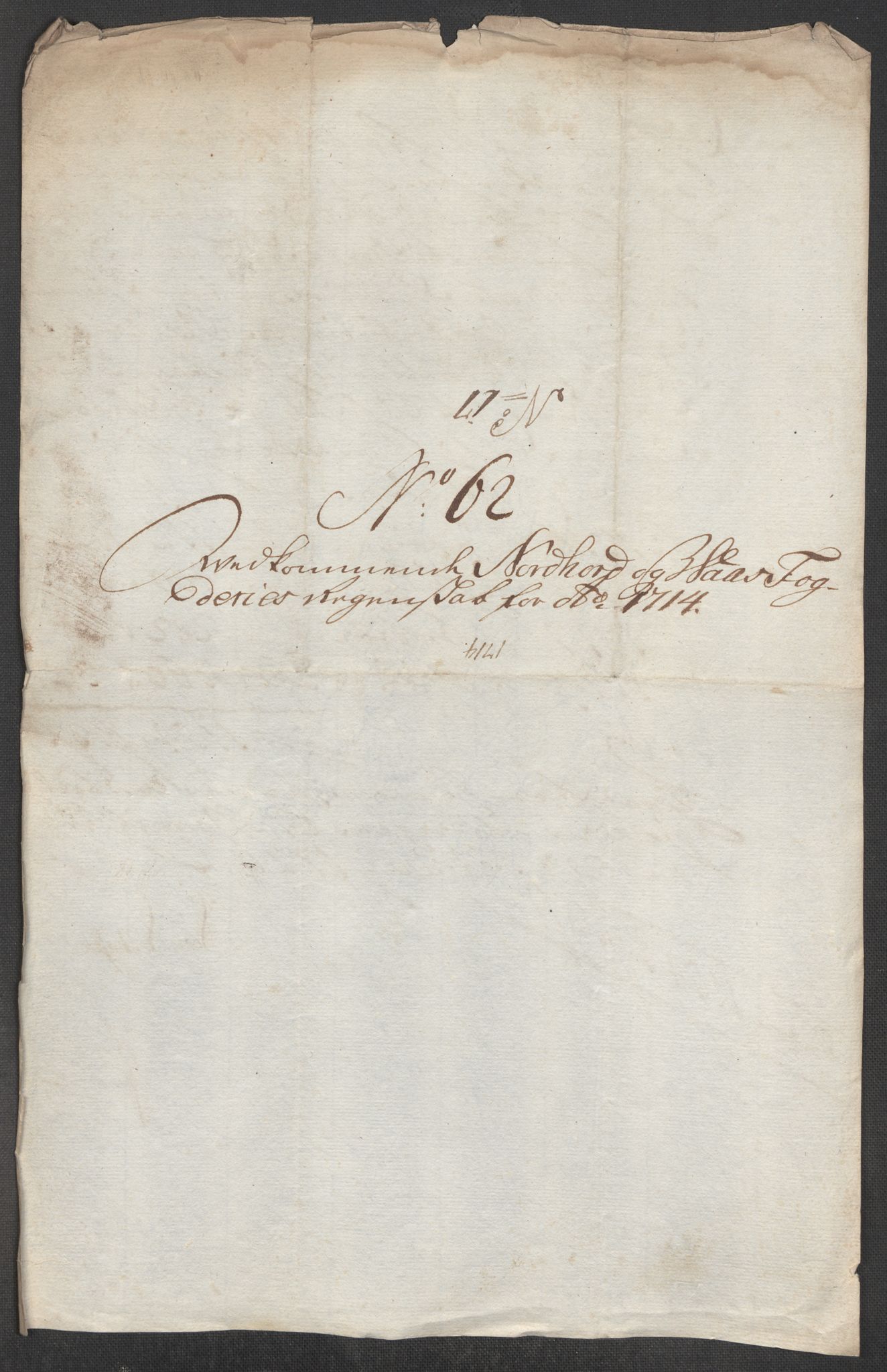 Rentekammeret inntil 1814, Reviderte regnskaper, Fogderegnskap, AV/RA-EA-4092/R51/L3197: Fogderegnskap Nordhordland og Voss, 1714, p. 399