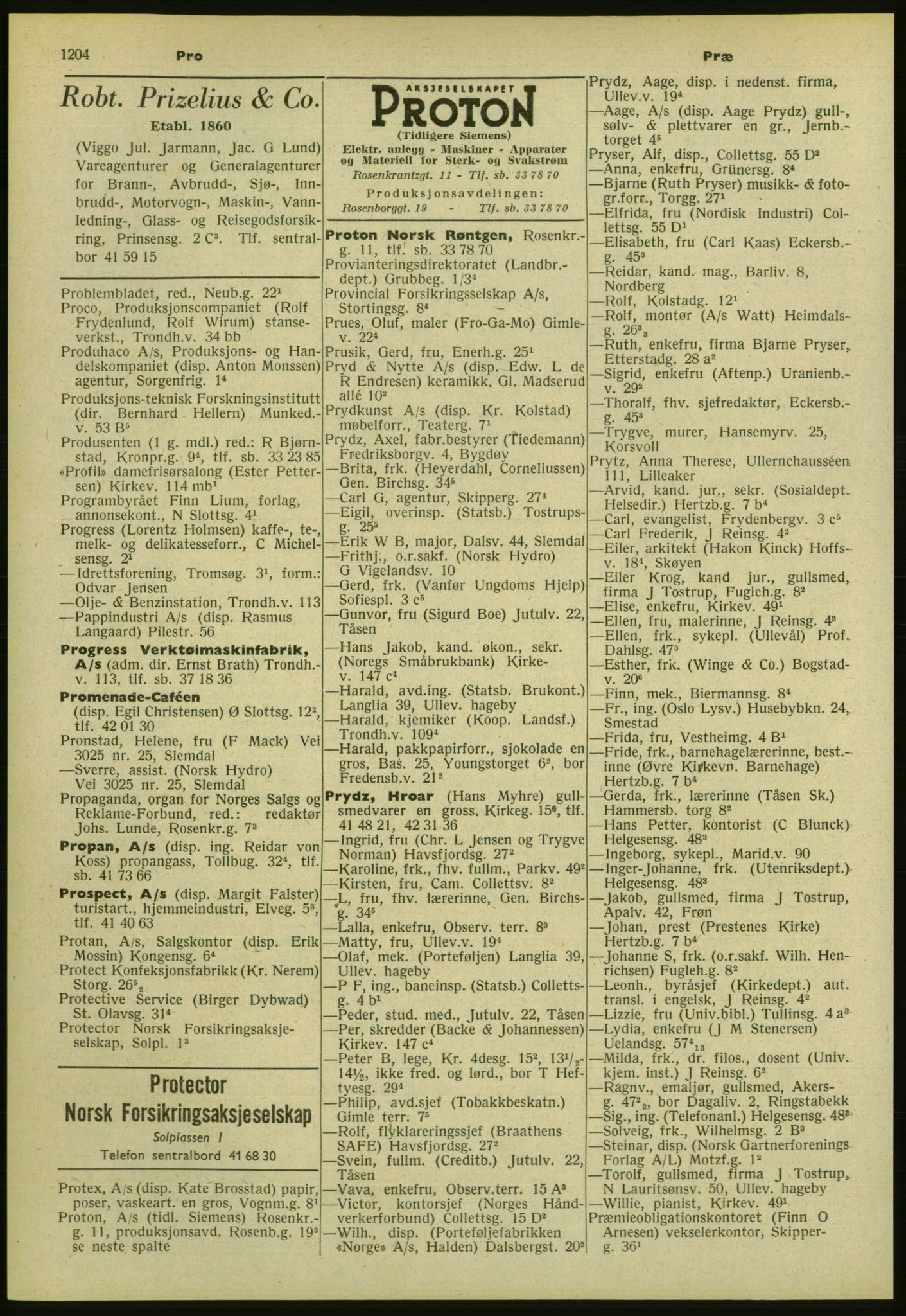Kristiania/Oslo adressebok, PUBL/-, 1952, p. 1204