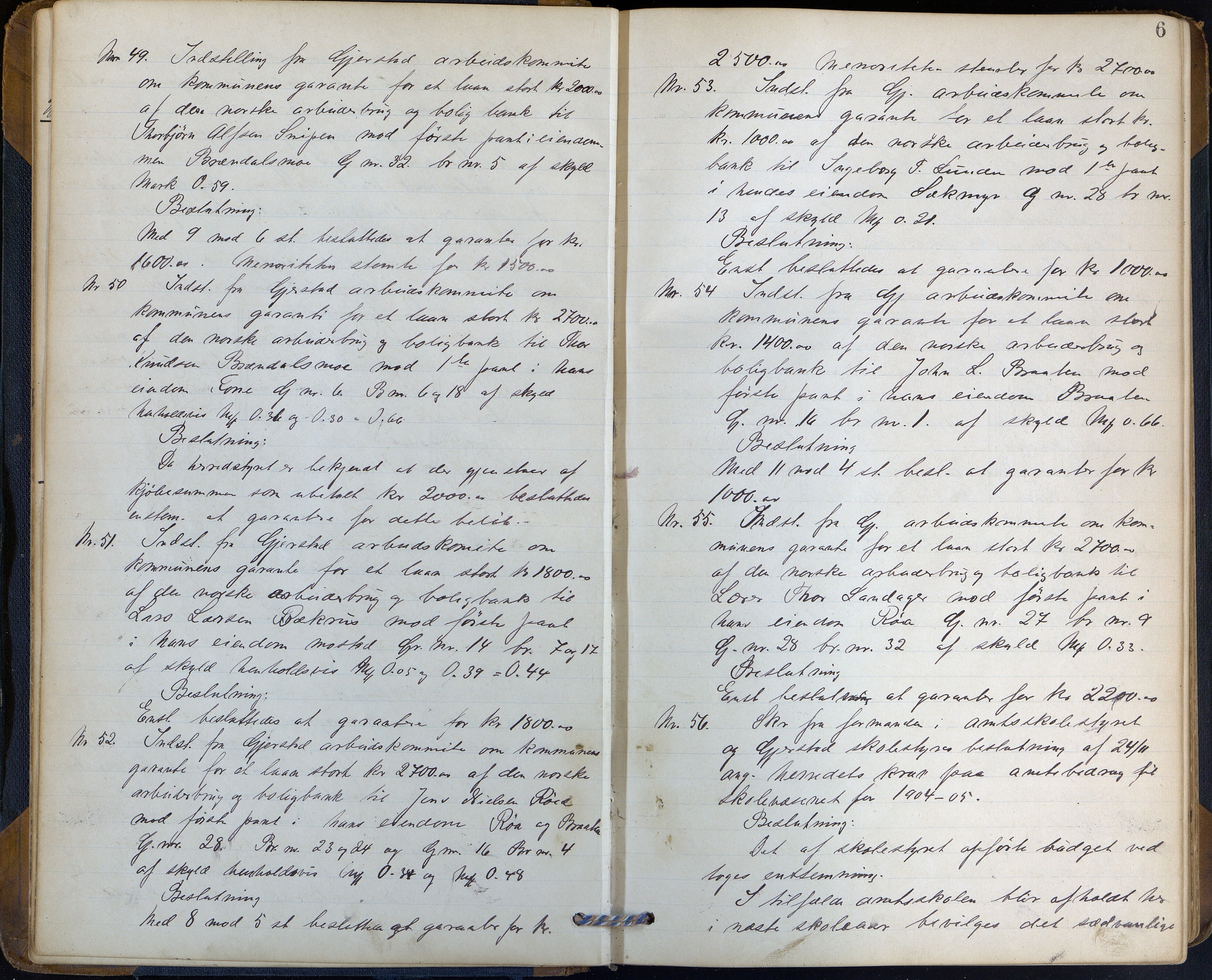 Gjerstad kommune, Kommunestyret, AAKS/KA0911-121_05/A01/L0004: Møtebok, 1903-1916, p. 6