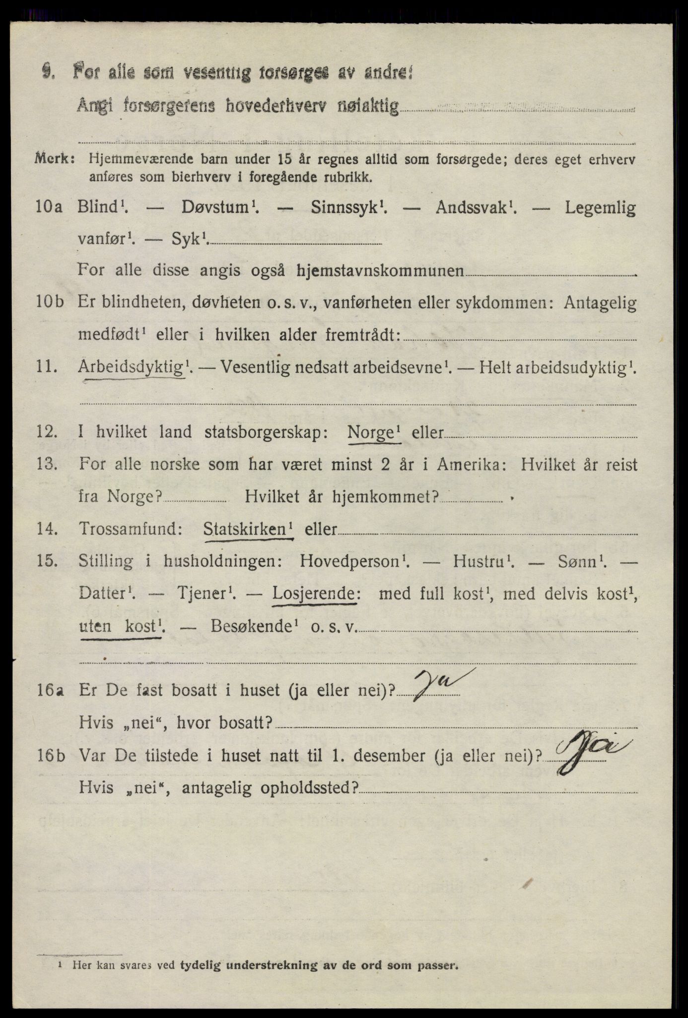 SAO, 1920 census for Mysen, 1920, p. 3258