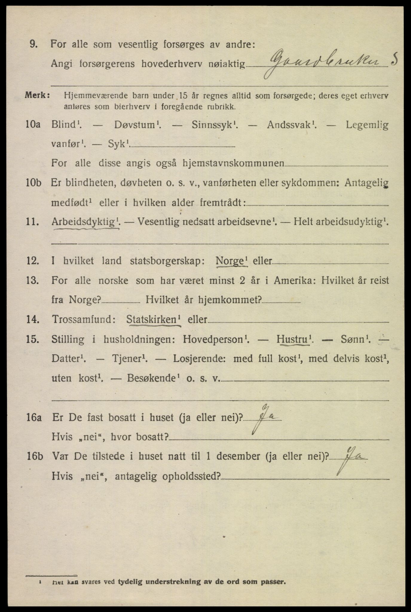 SAK, 1920 census for Bakke, 1920, p. 1431