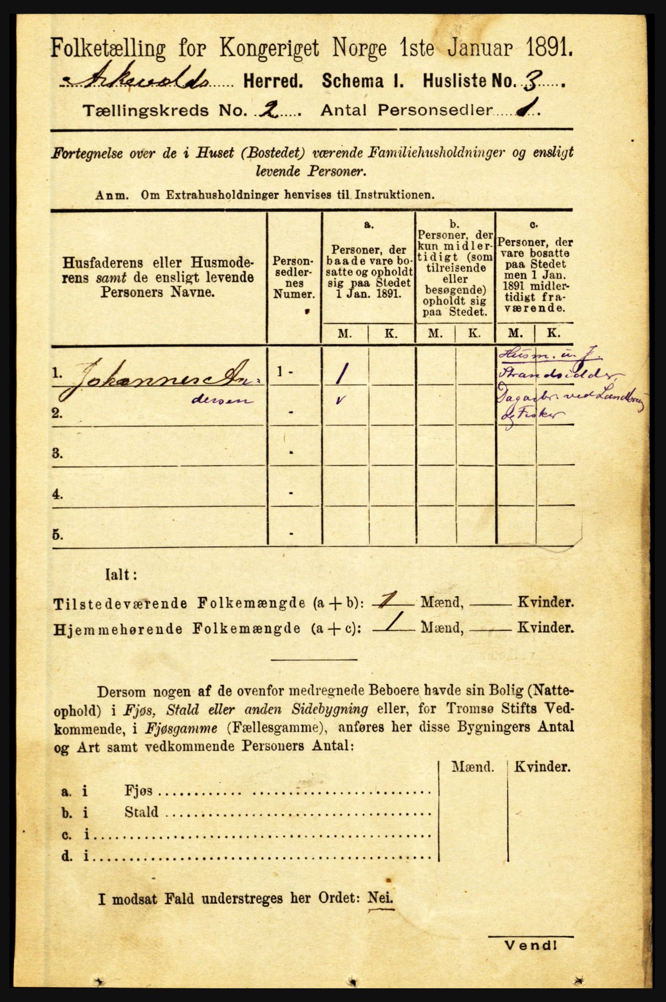 RA, 1891 census for 1428 Askvoll, 1891, p. 371