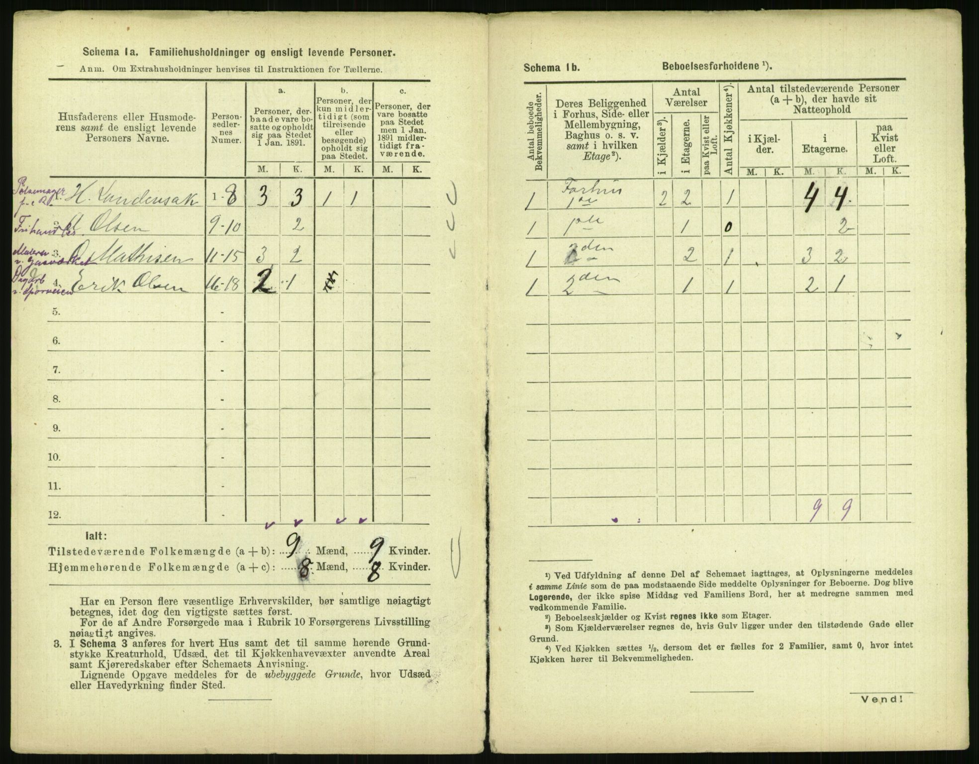 RA, 1891 census for 0301 Kristiania, 1891, p. 148399