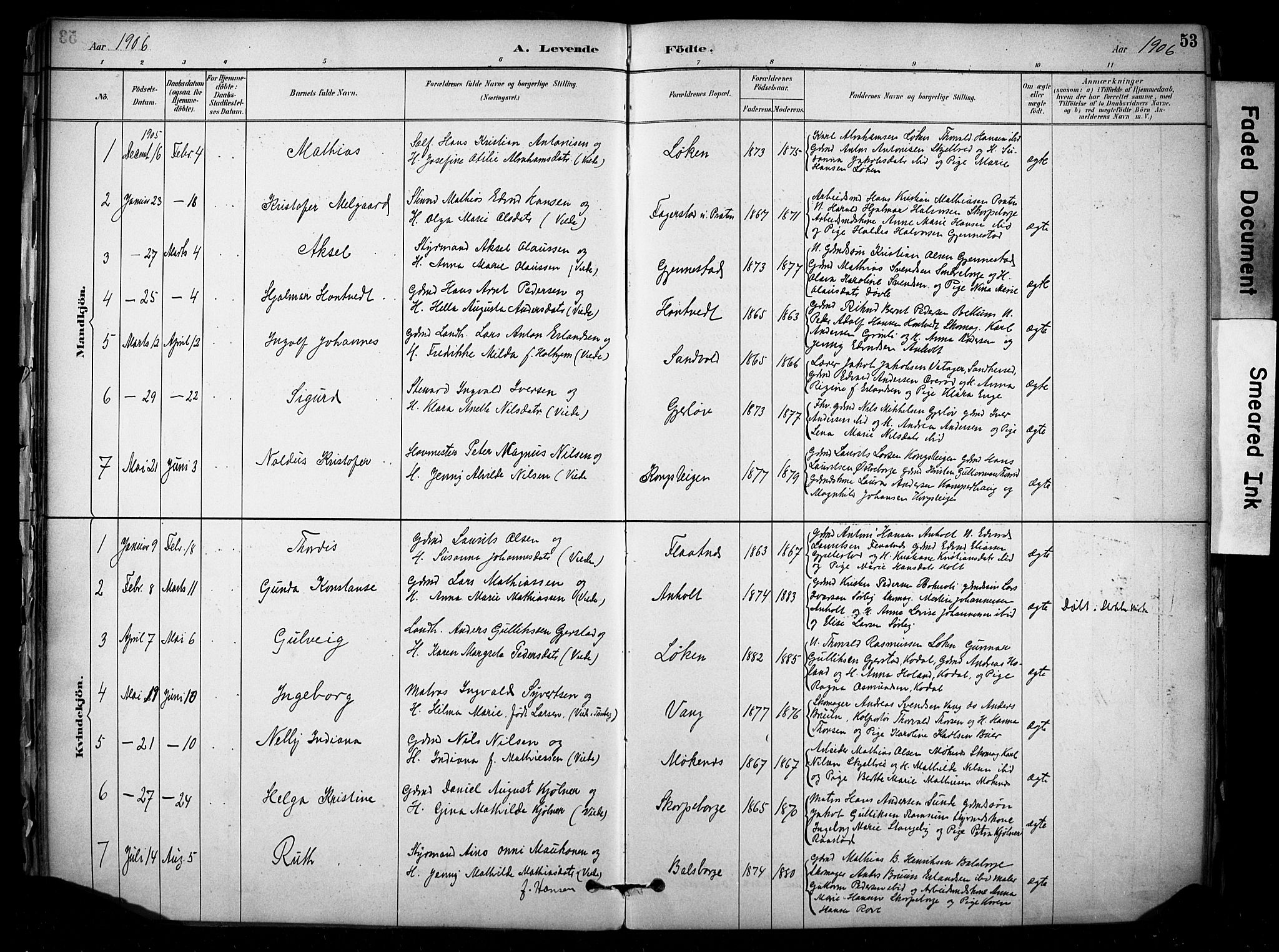 Stokke kirkebøker, SAKO/A-320/F/Fb/L0001: Parish register (official) no. II 1, 1884-1910, p. 53