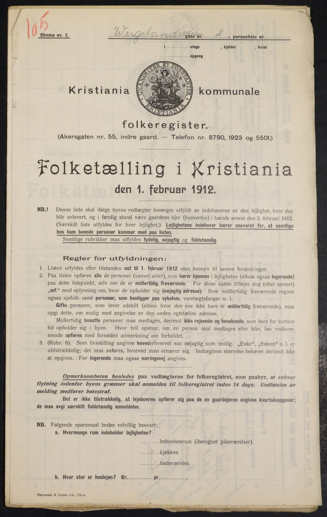 OBA, Municipal Census 1912 for Kristiania, 1912, p. 127729