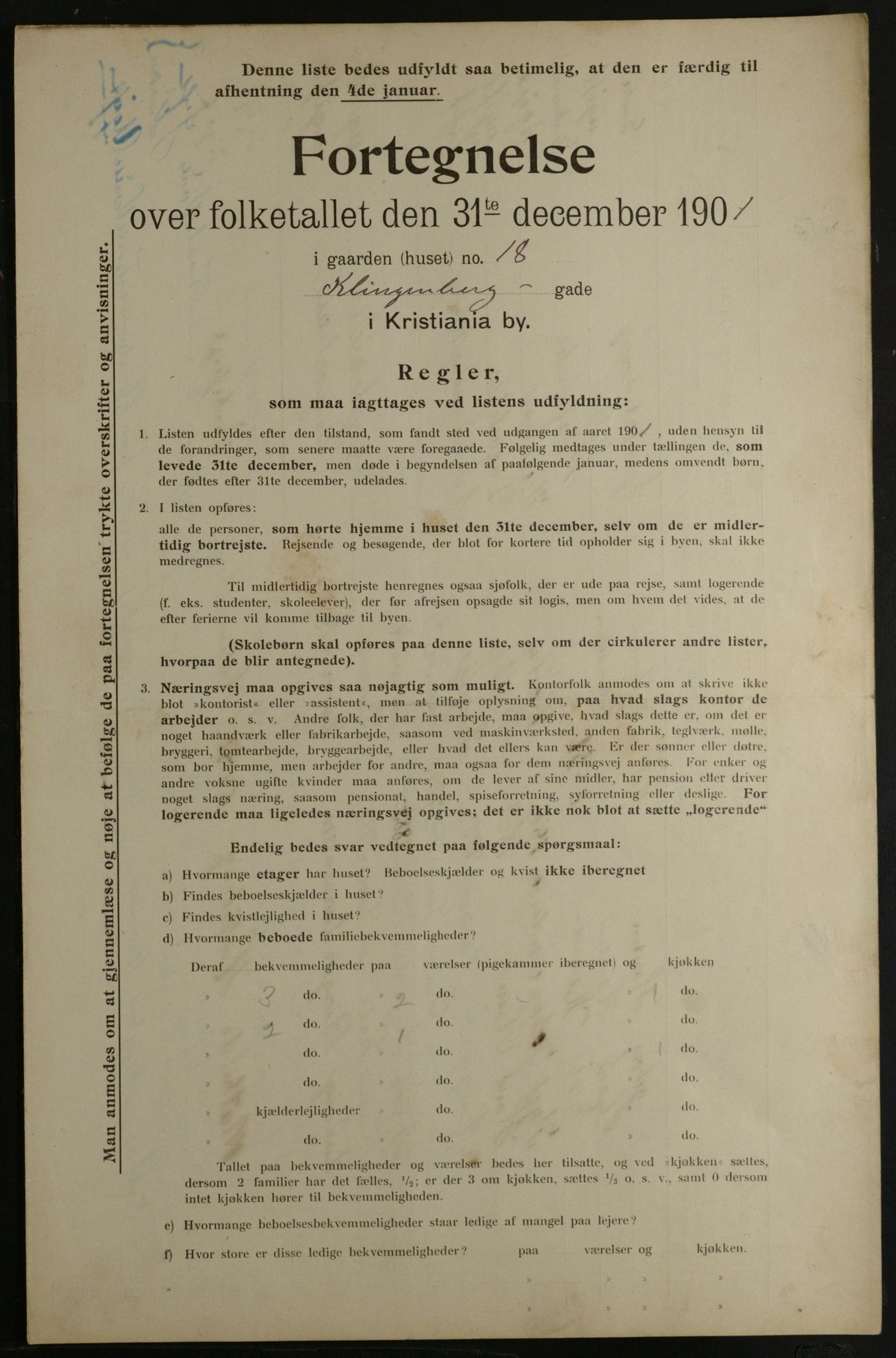 OBA, Municipal Census 1901 for Kristiania, 1901, p. 8052