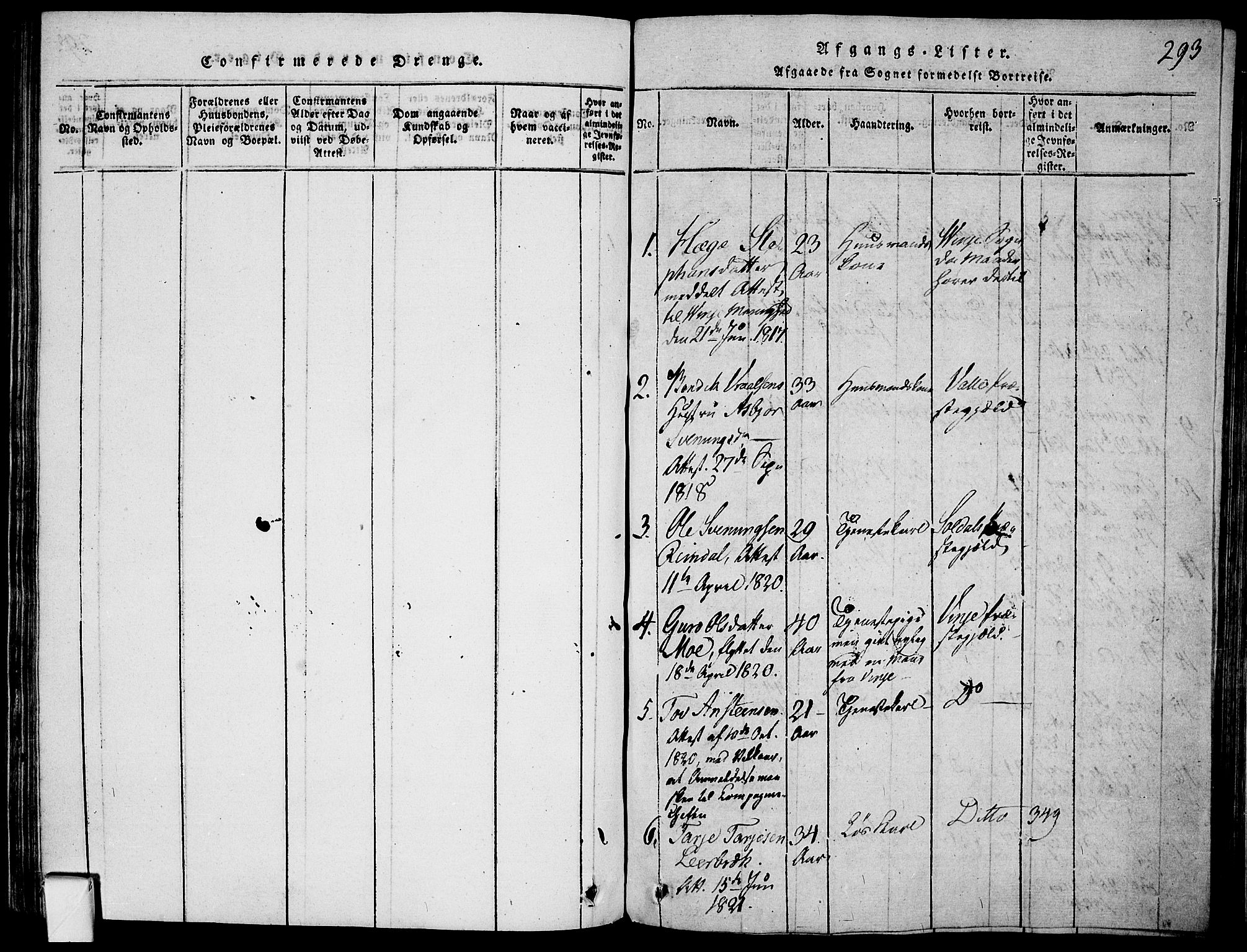 Mo kirkebøker, AV/SAKO-A-286/F/Fa/L0004: Parish register (official) no. I 4, 1814-1844, p. 293