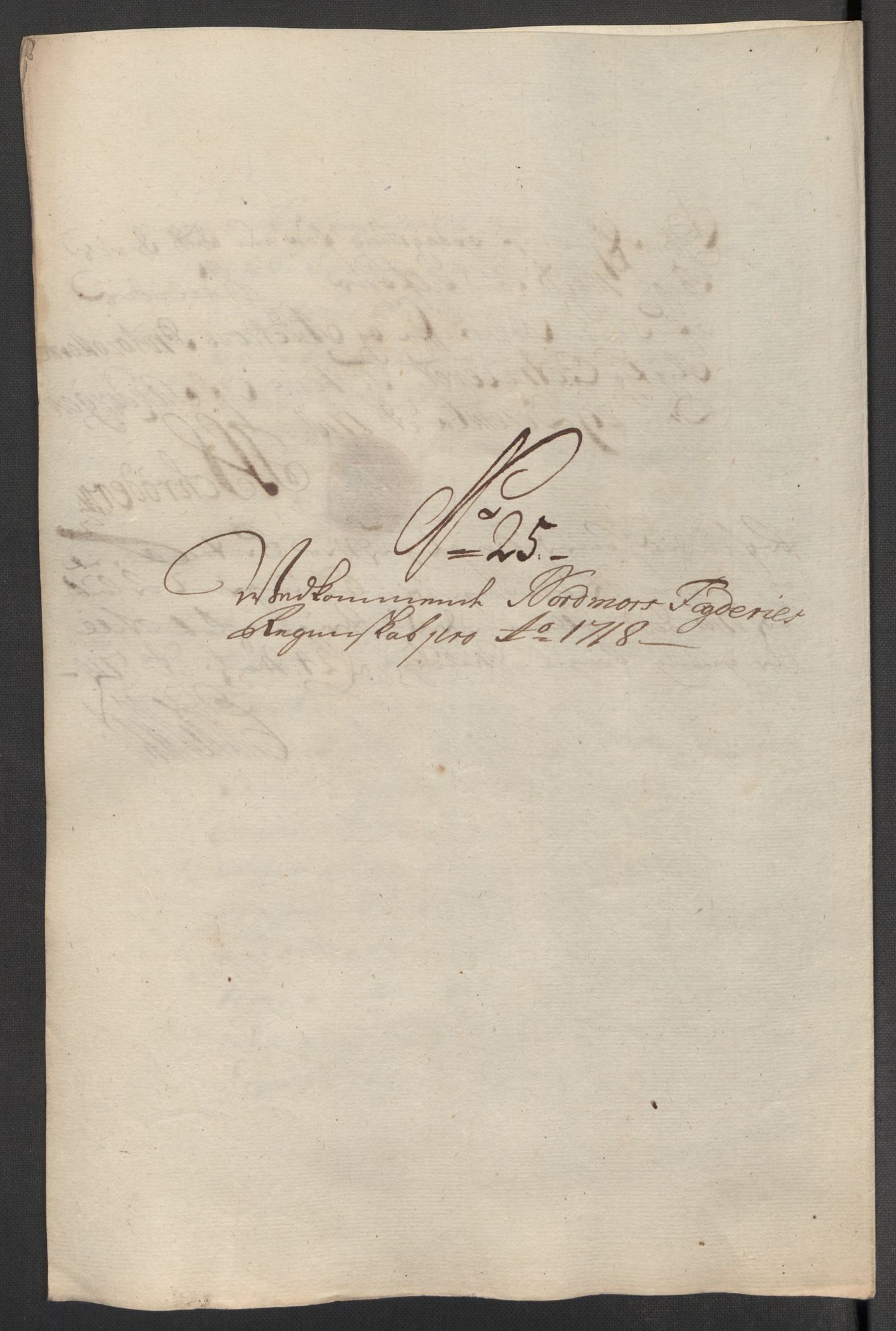 Rentekammeret inntil 1814, Reviderte regnskaper, Fogderegnskap, AV/RA-EA-4092/R56/L3751: Fogderegnskap Nordmøre, 1718, p. 188