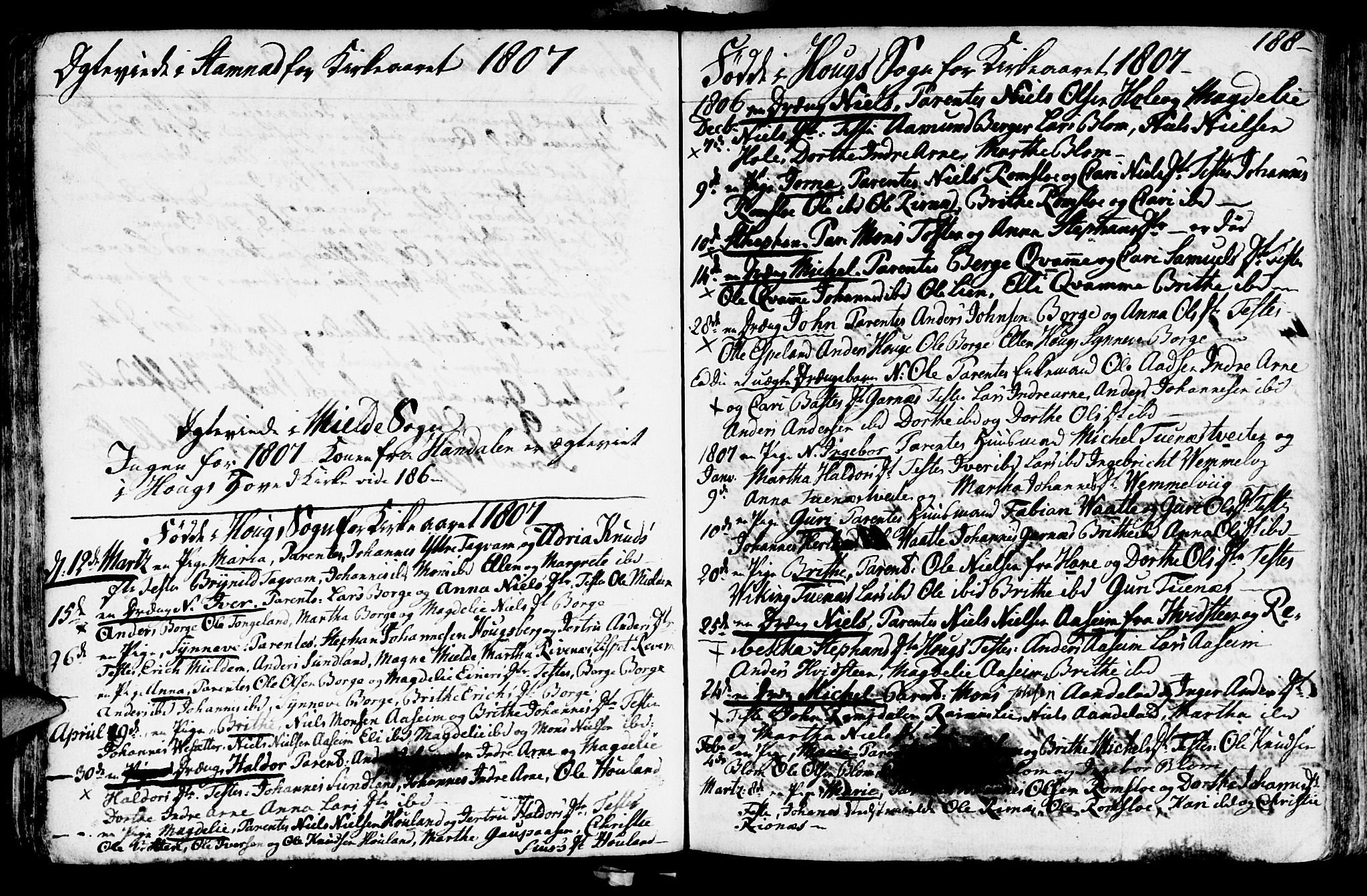 Haus sokneprestembete, SAB/A-75601/H/Haa: Parish register (official) no. A 11, 1796-1816, p. 188