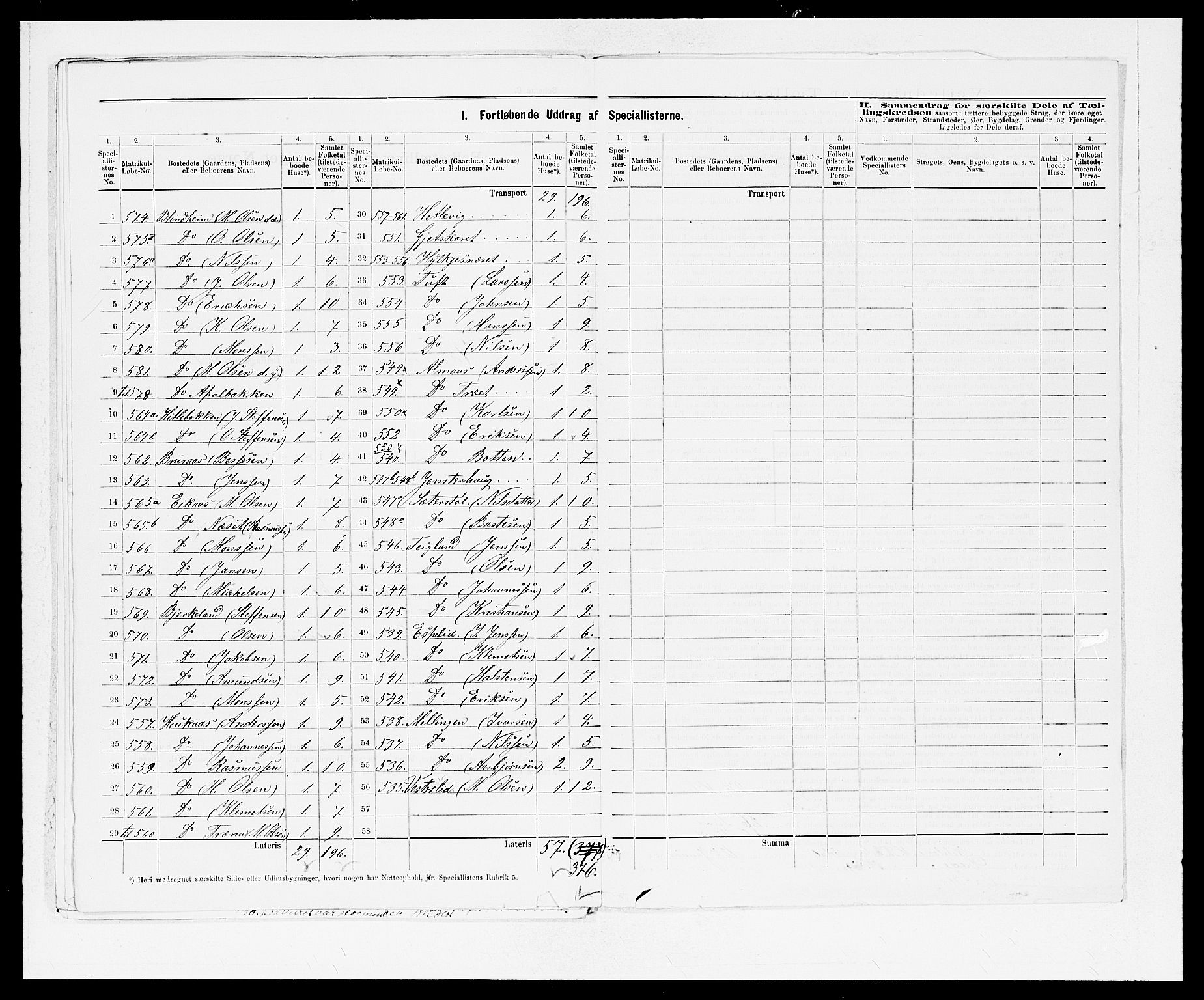 SAB, 1875 census for 1254P Hamre, 1875, p. 31