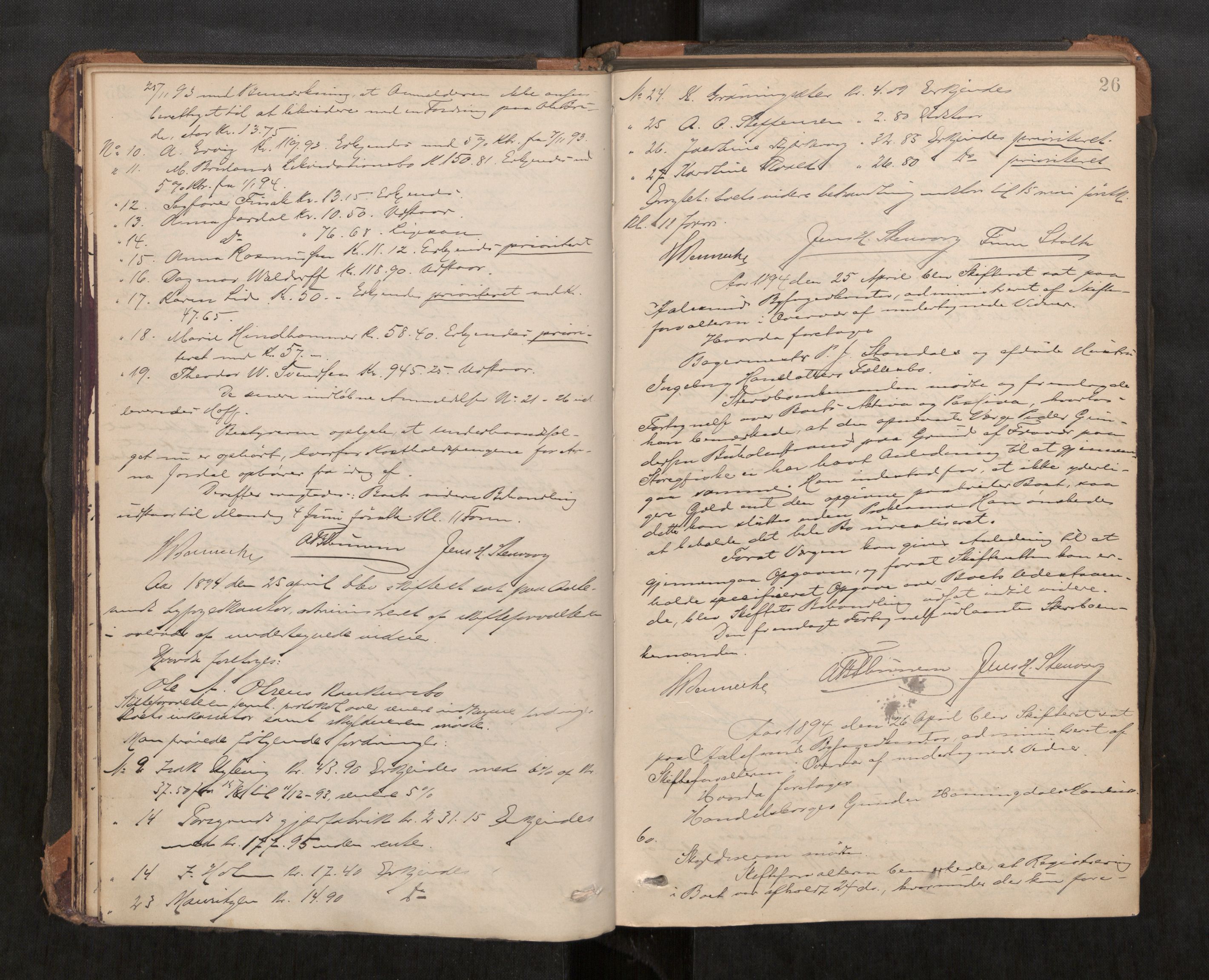 Ålesund byfogd, AV/SAT-A-4384/0001/03/03B/L0005: Skiftebehandlingsprotokoll, 1893-1900, p. 26