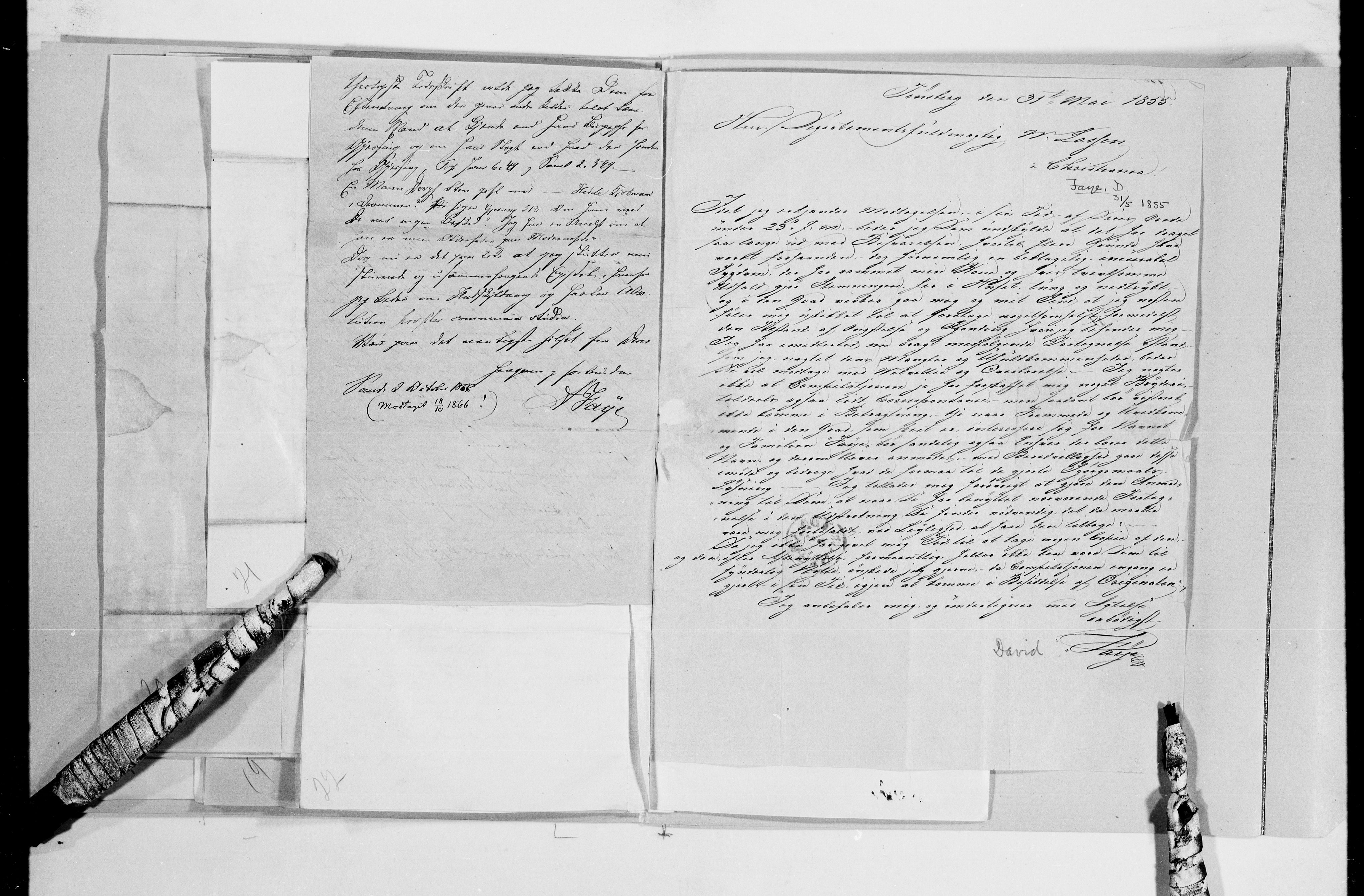 Lassens samlinger, AV/RA-PA-0051/G/L0097: Alfabetisk ordnede brev til Wilhelm Lassen: Fabritius - Grønvold, 1815-1907, p. 23