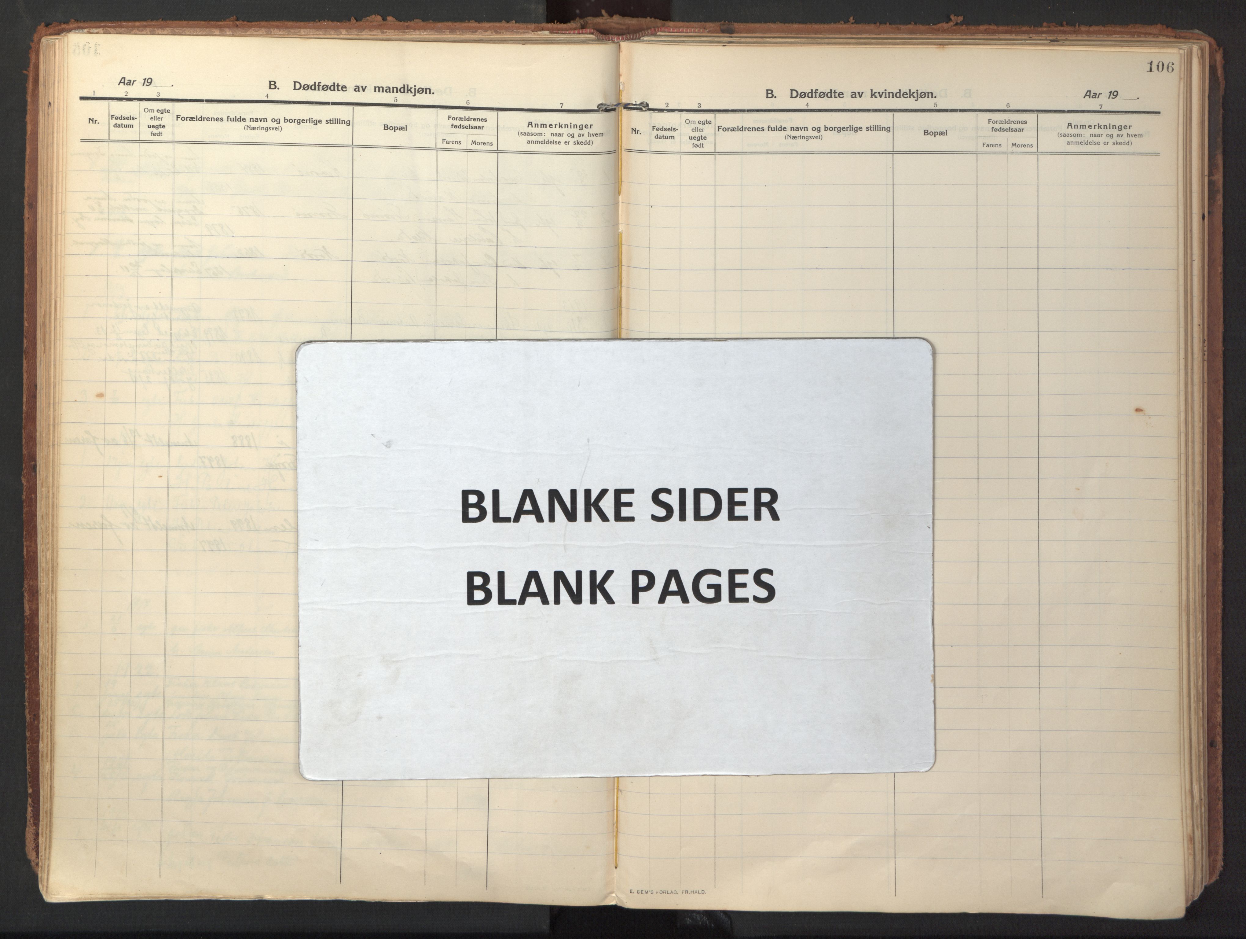 Ministerialprotokoller, klokkerbøker og fødselsregistre - Sør-Trøndelag, SAT/A-1456/640/L0581: Parish register (official) no. 640A06, 1910-1924, p. 106