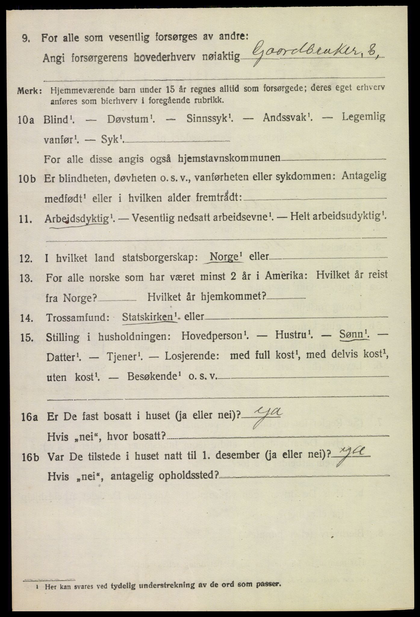 SAH, 1920 census for Lunner, 1920, p. 1732