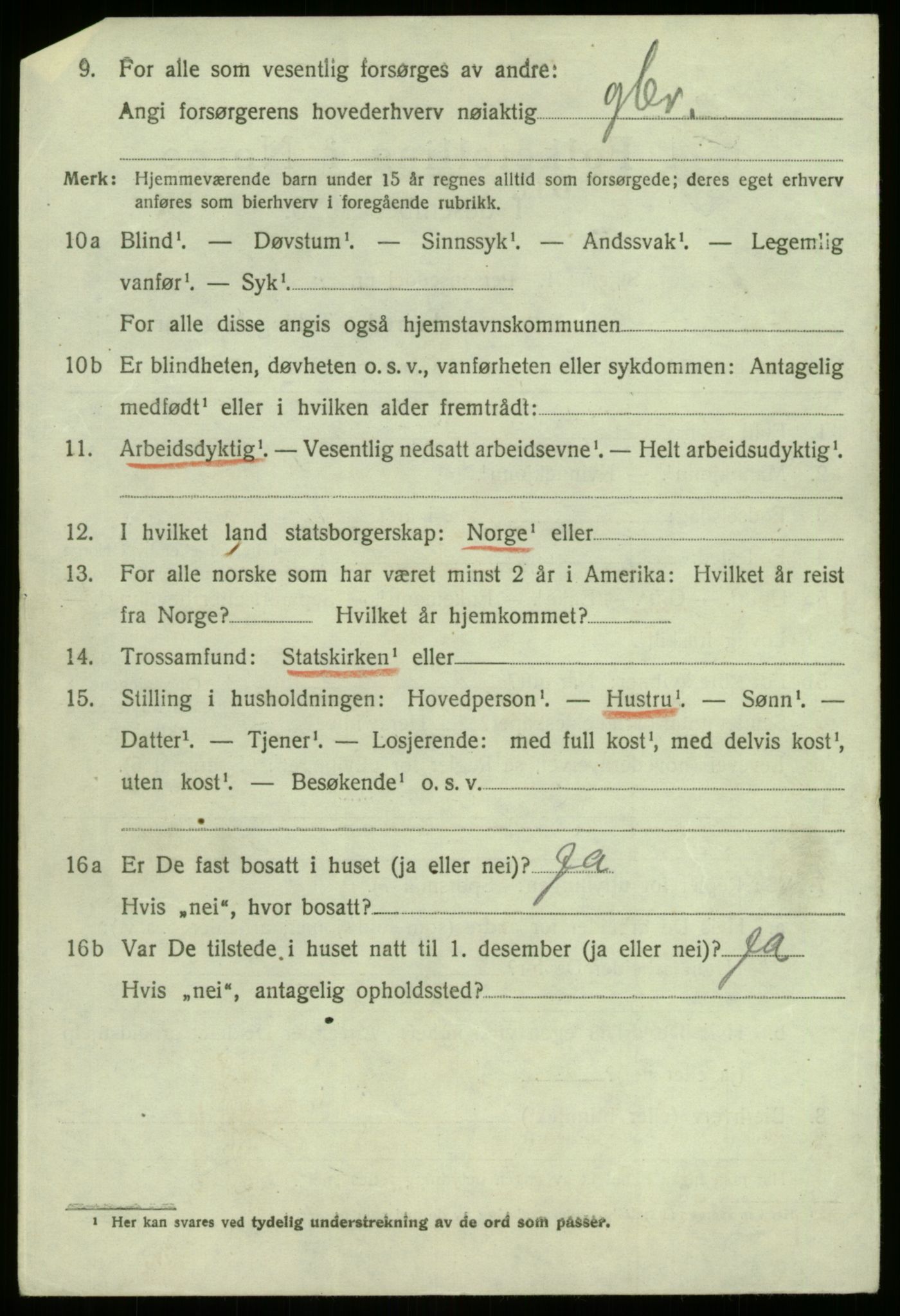 SAB, 1920 census for Gaular, 1920, p. 5937