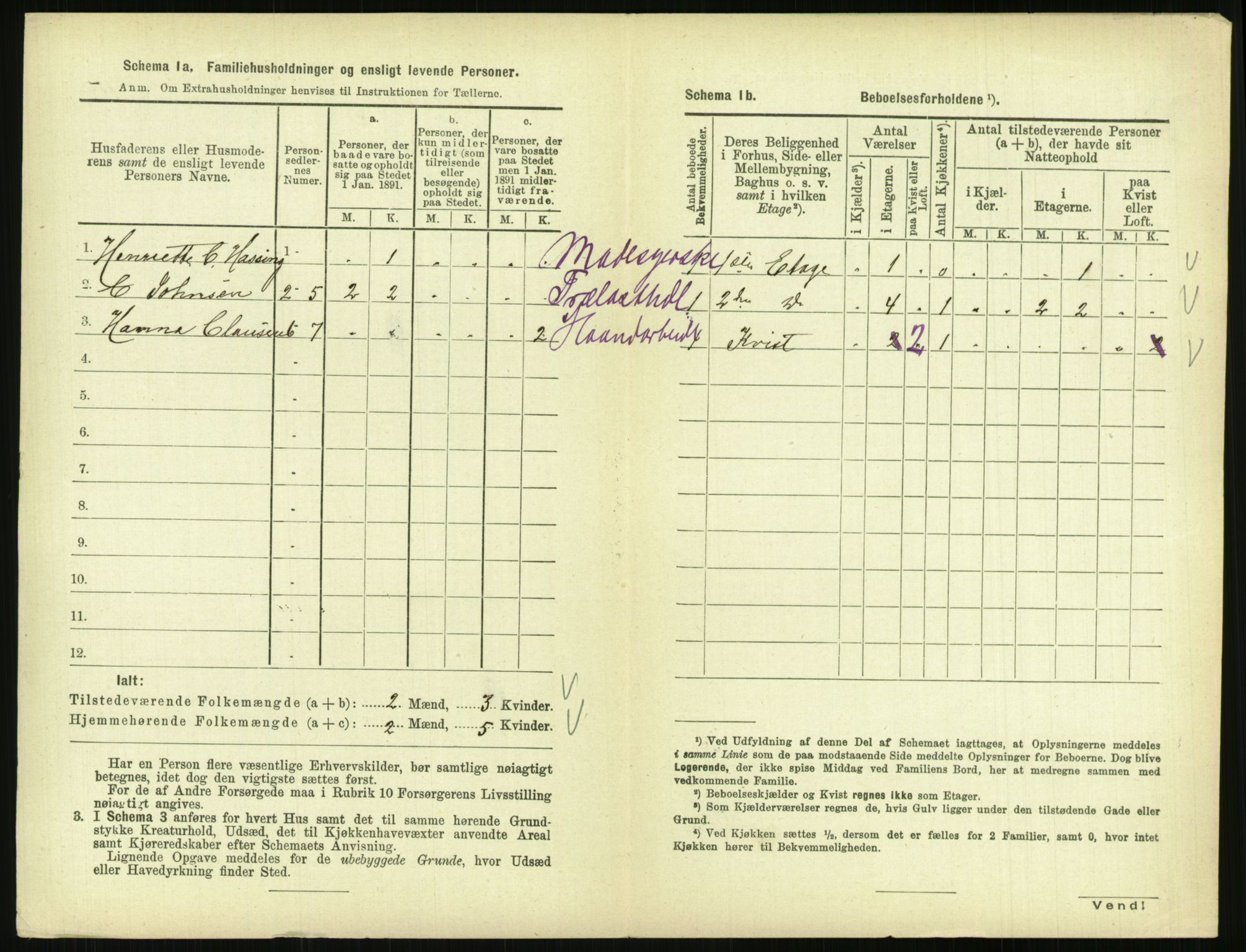 RA, 1891 census for 0903 Arendal, 1891, p. 117