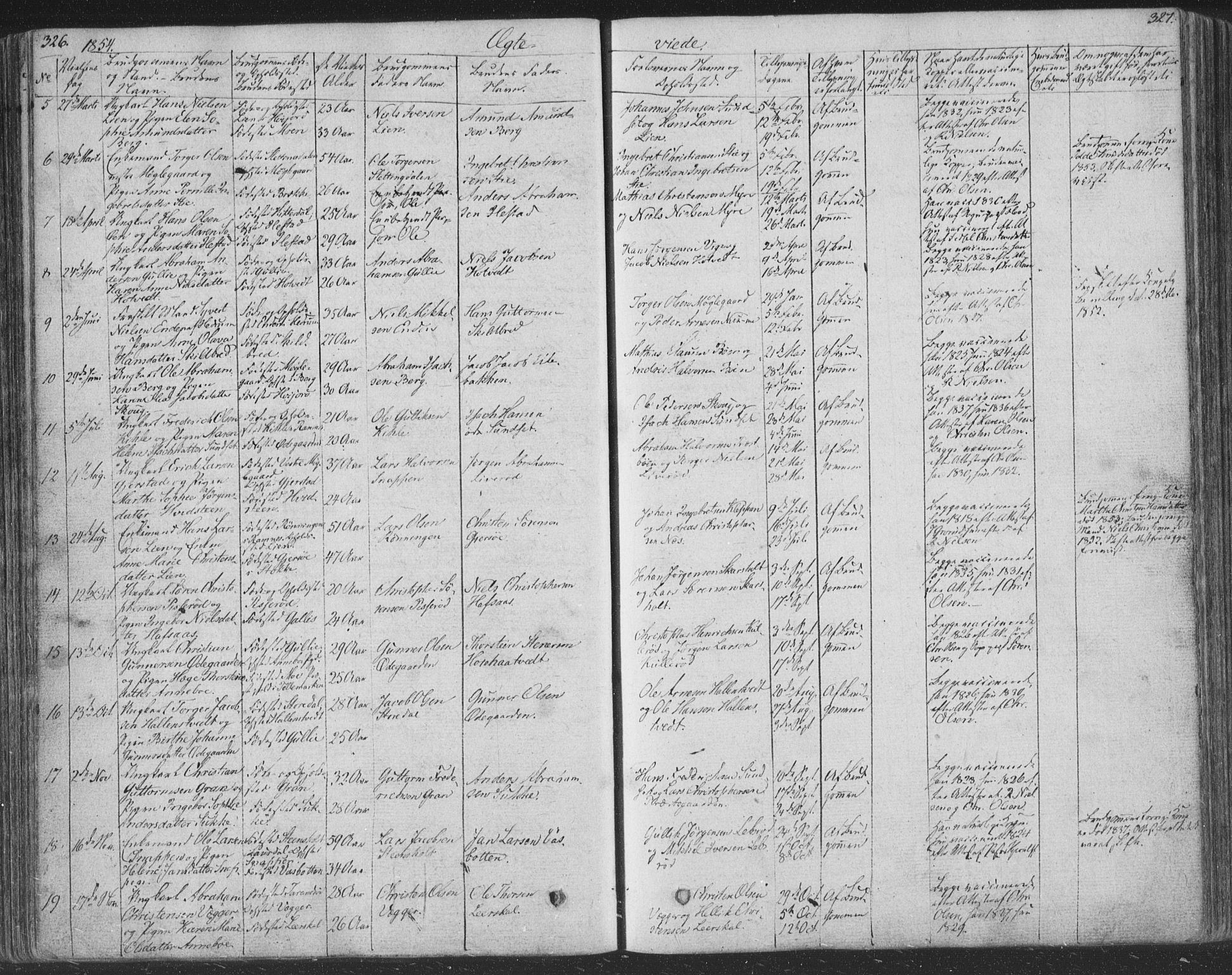 Andebu kirkebøker, SAKO/A-336/F/Fa/L0004: Parish register (official) no. 4, 1829-1856, p. 326-327