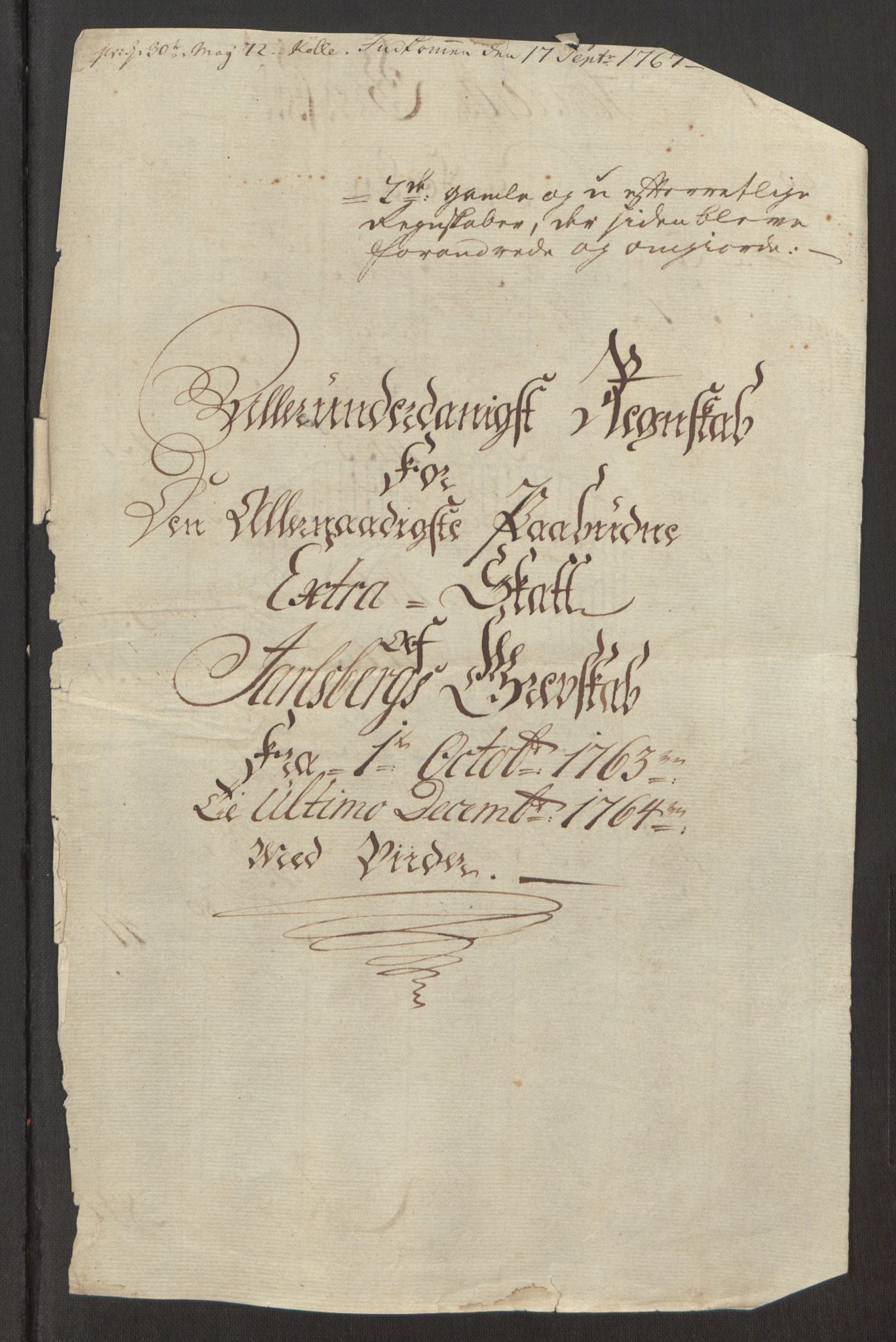 Rentekammeret inntil 1814, Reviderte regnskaper, Fogderegnskap, RA/EA-4092/R32/L1960: Ekstraskatten Jarlsberg grevskap, 1762-1772, p. 44