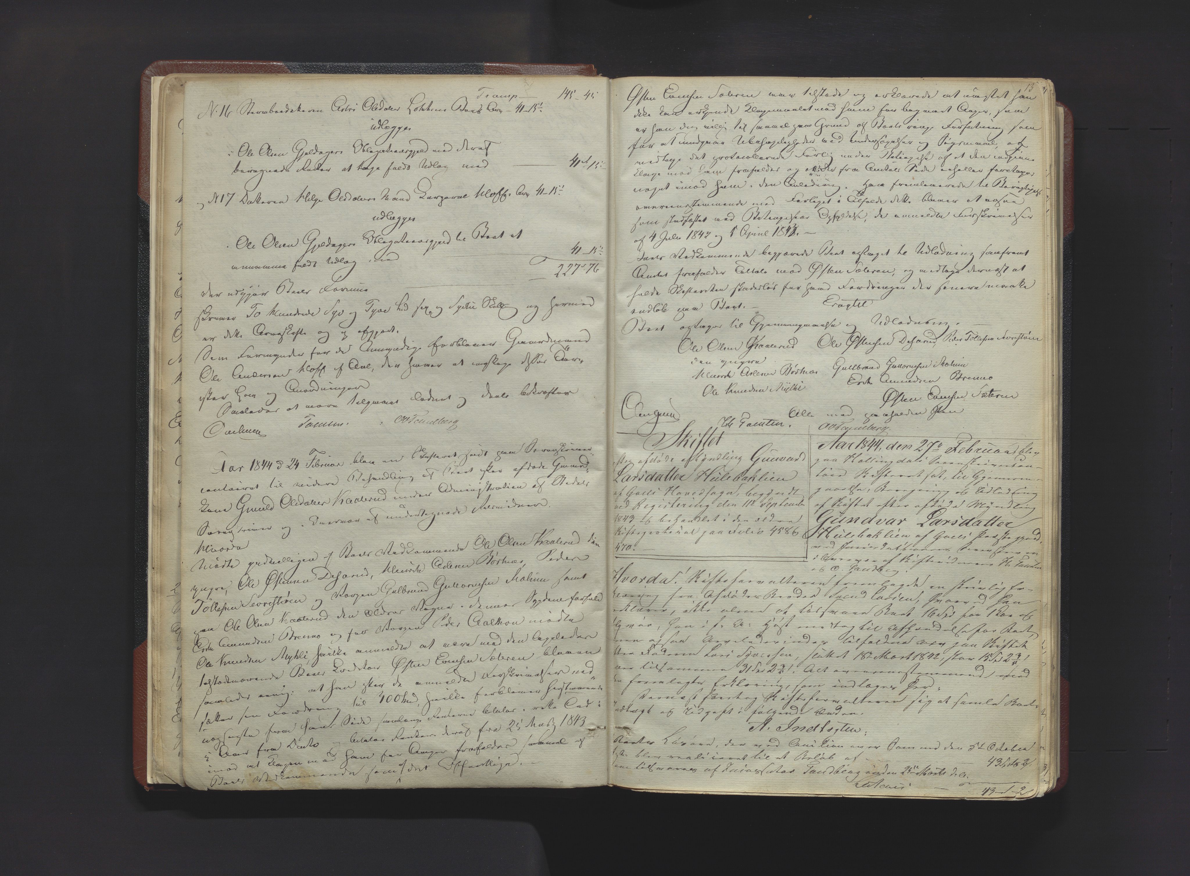 Hallingdal sorenskriveri, AV/SAKO-A-121/H/Hb/Hba/L0005: Skifteprotokoll, 1843-1849, p. 13