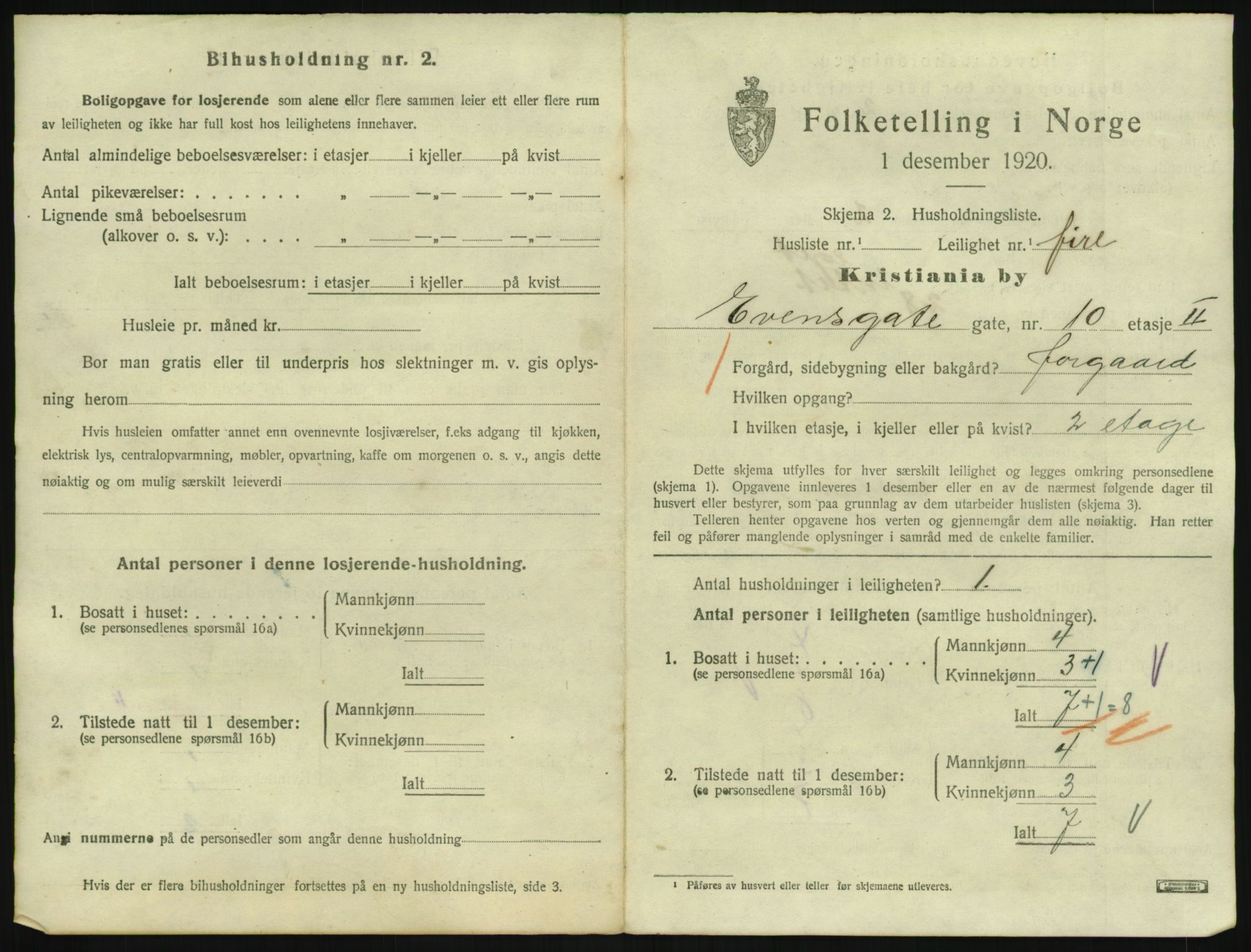 SAO, 1920 census for Kristiania, 1920, p. 22674