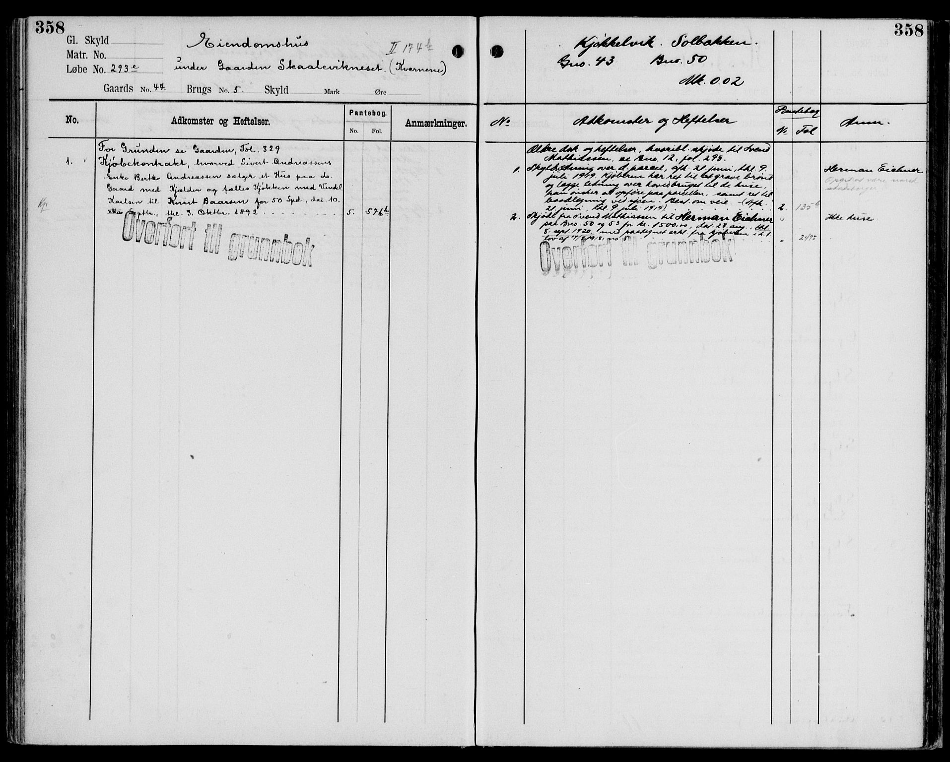 Midhordland sorenskriveri, AV/SAB-A-3001/1/G/Ga/Gab/L0107: Mortgage register no. II.A.b.107, p. 358