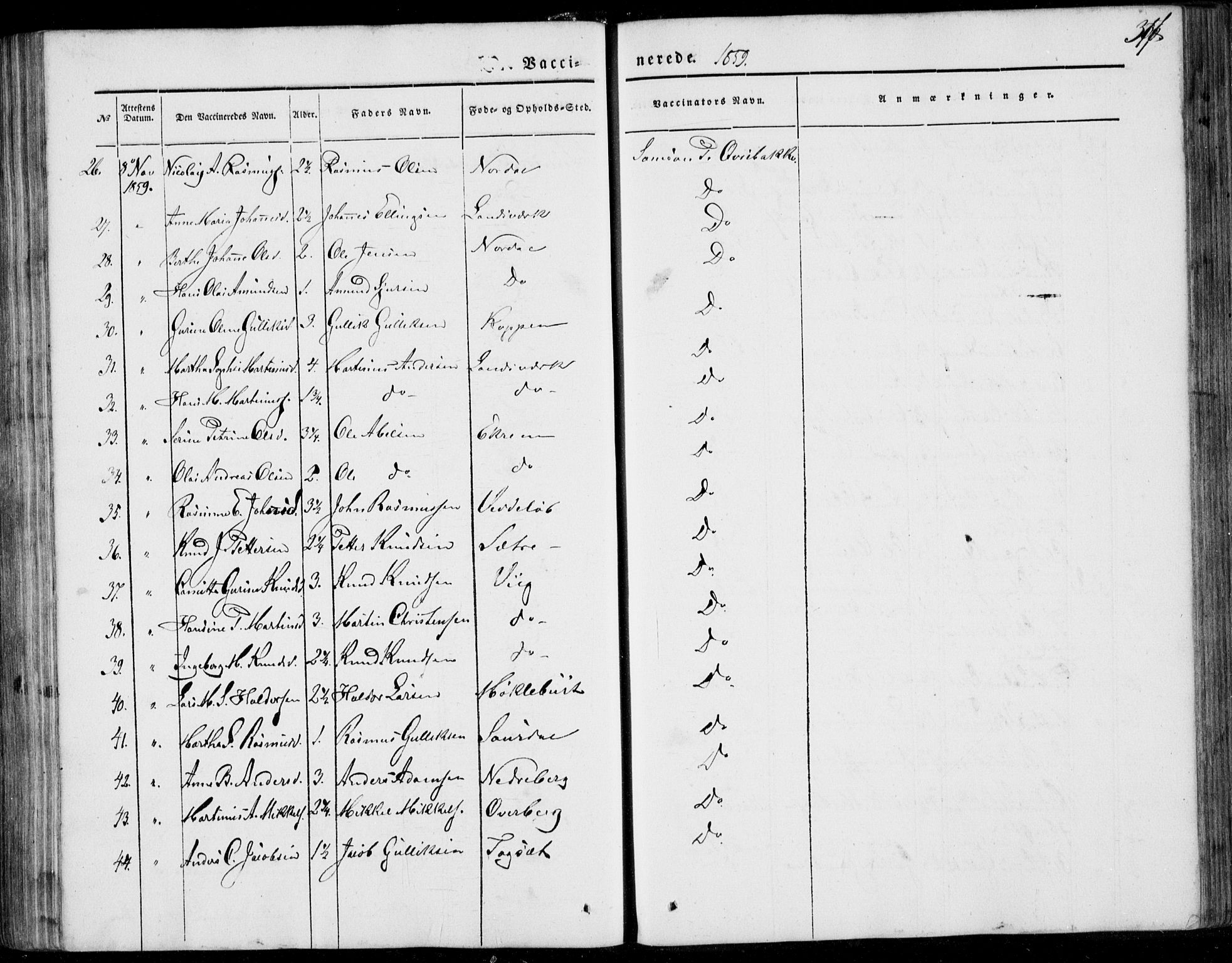 Ministerialprotokoller, klokkerbøker og fødselsregistre - Møre og Romsdal, AV/SAT-A-1454/502/L0023: Parish register (official) no. 502A01, 1844-1873, p. 307