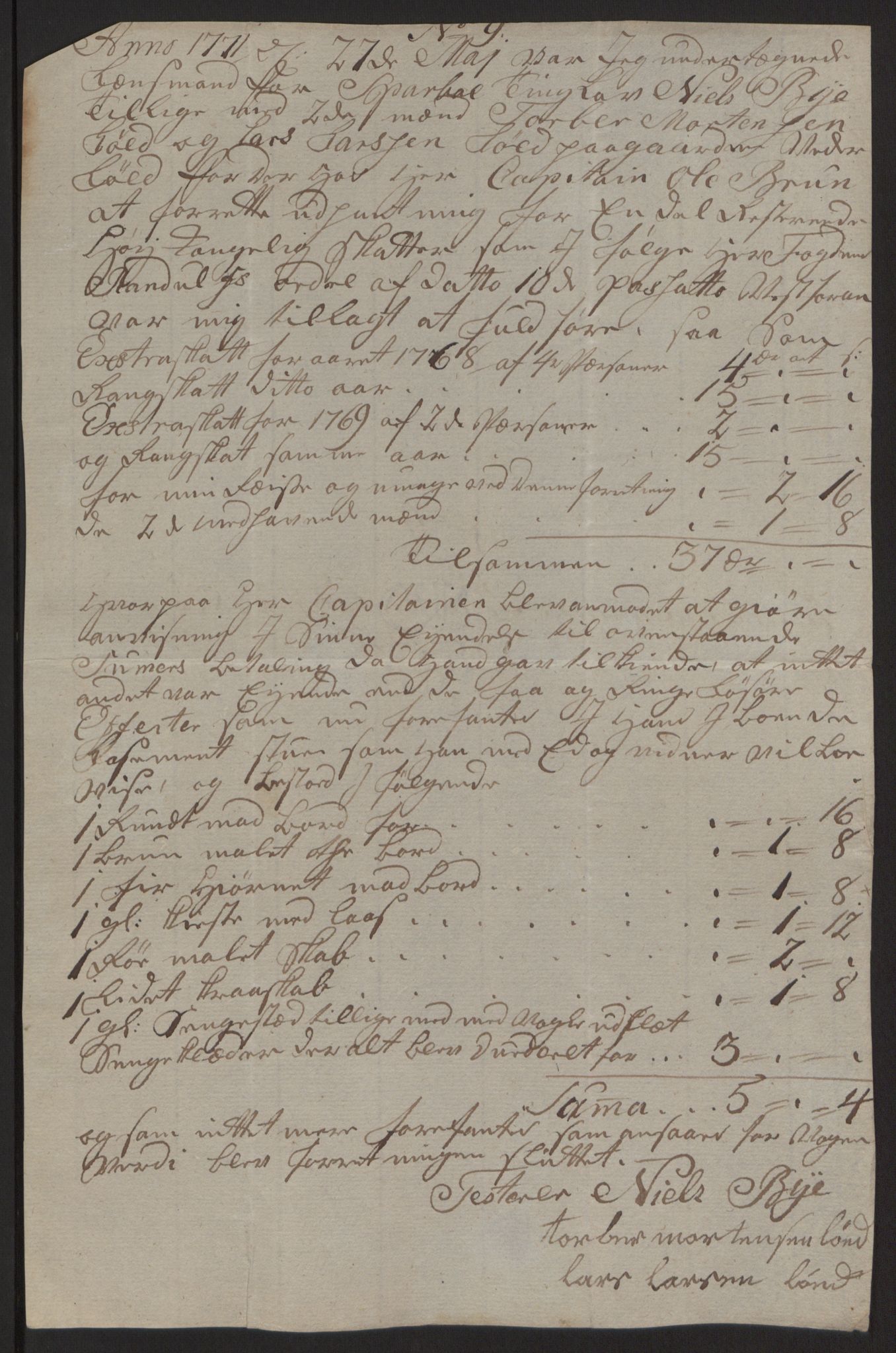 Rentekammeret inntil 1814, Reviderte regnskaper, Fogderegnskap, RA/EA-4092/R63/L4420: Ekstraskatten Inderøy, 1762-1772, p. 403
