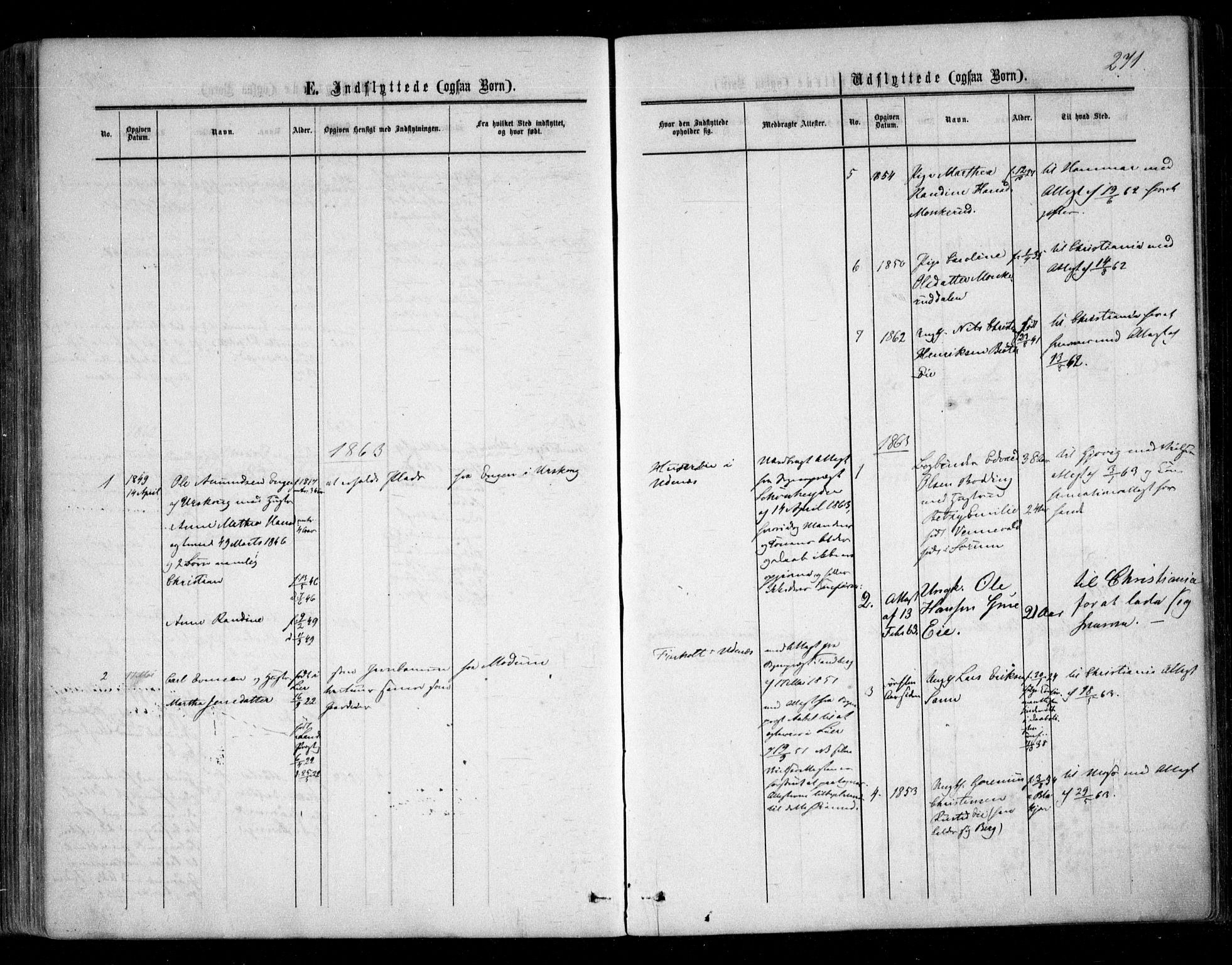 Nes prestekontor Kirkebøker, AV/SAO-A-10410/F/Fc/L0001: Parish register (official) no. III 1, 1859-1882, p. 271