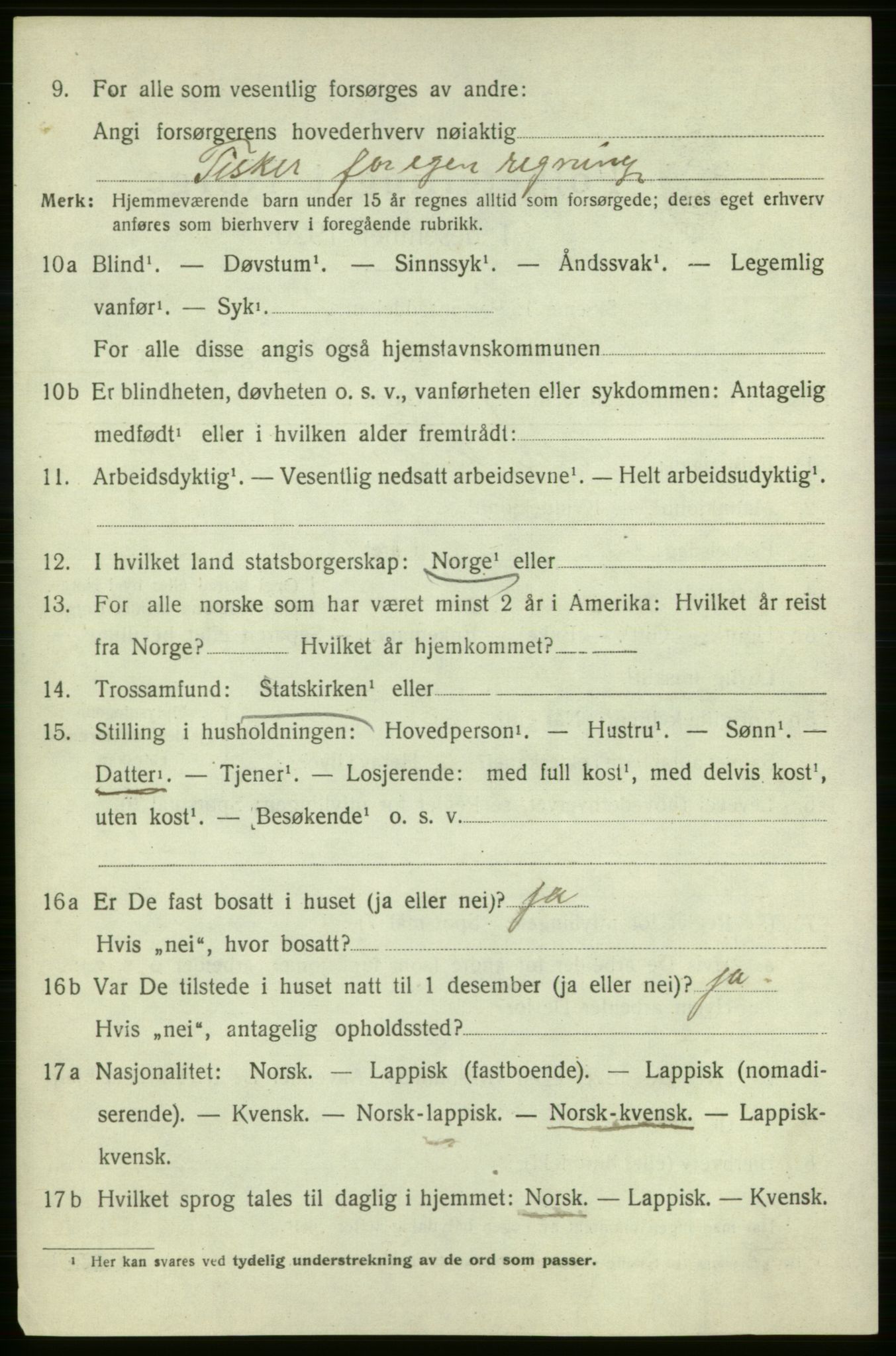 SATØ, 1920 census for Kjelvik, 1920, p. 1648
