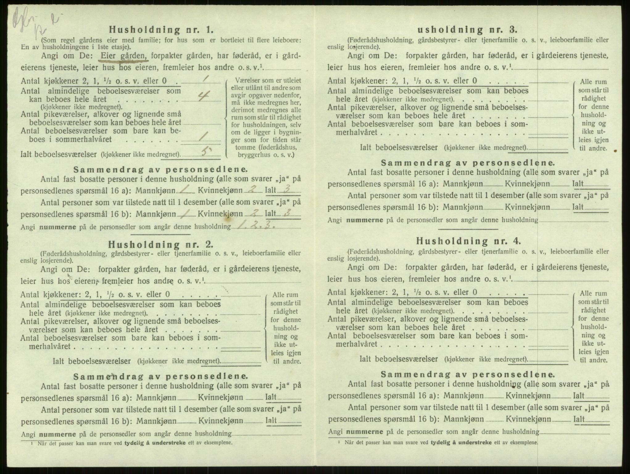 SAB, 1920 census for Haus, 1920, p. 836