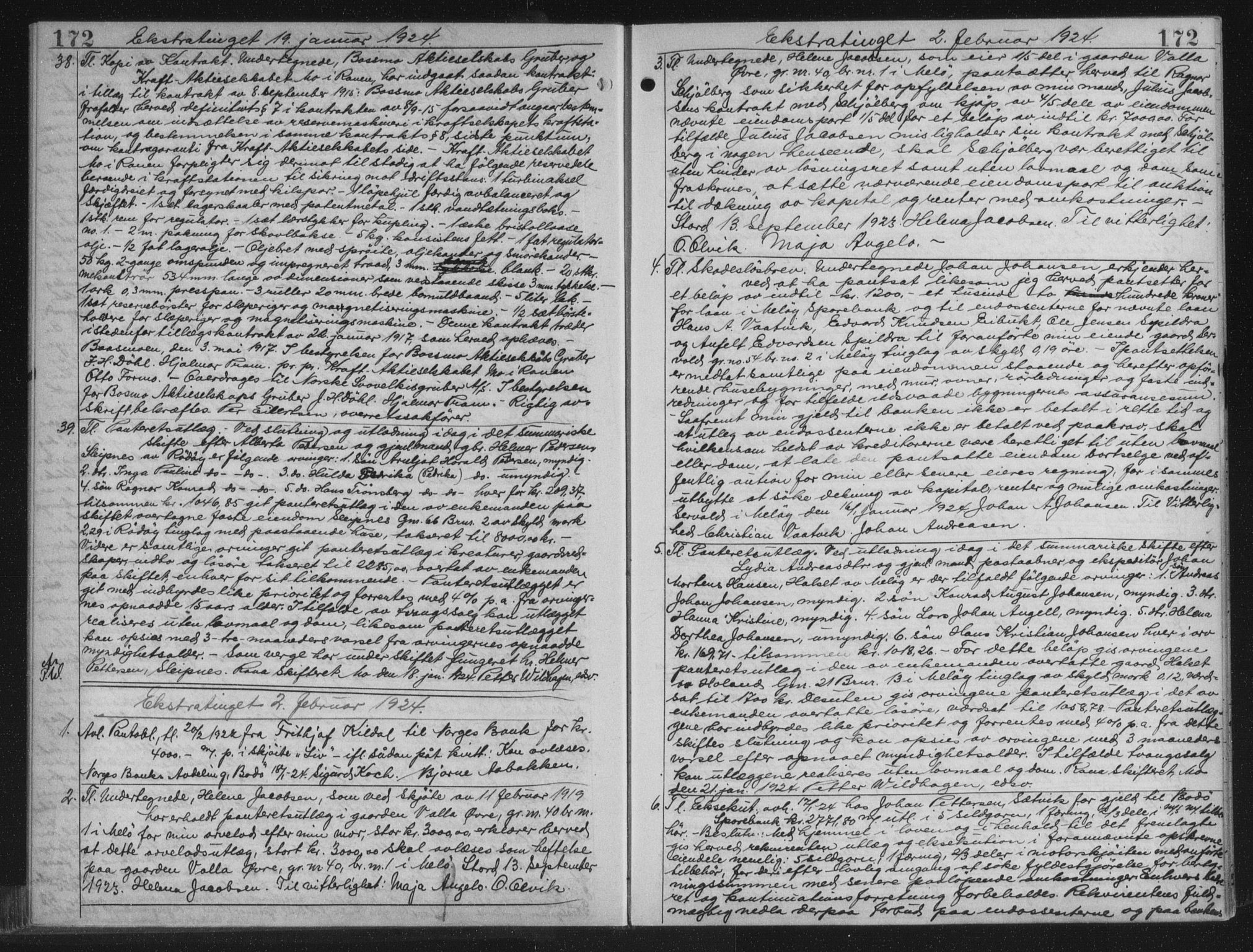 Rana sorenskriveri , AV/SAT-A-1108/1/2/2C/L0018: Mortgage book no. 18, 1923-1928, p. 172, Deed date: 02.02.1924
