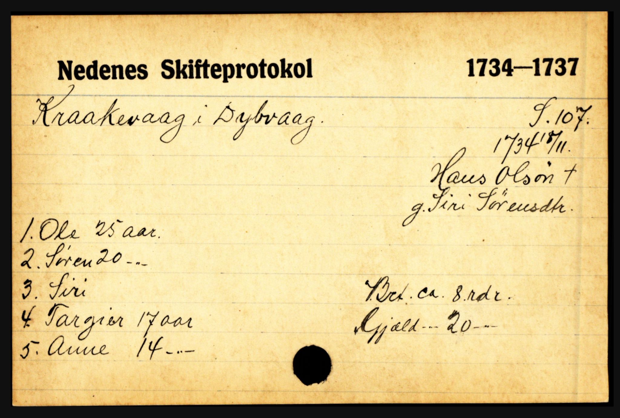 Nedenes sorenskriveri før 1824, AV/SAK-1221-0007/H, p. 16161