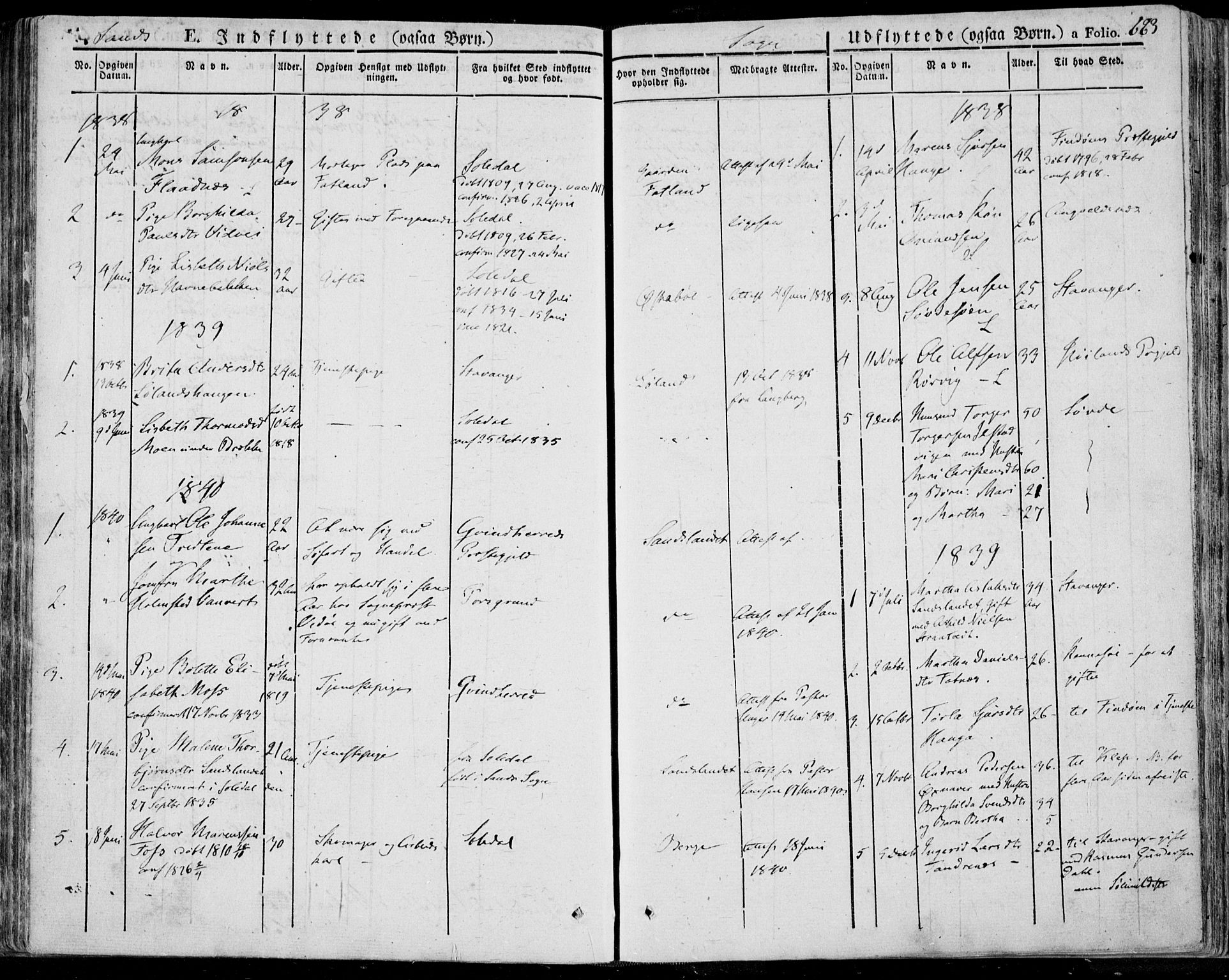 Jelsa sokneprestkontor, SAST/A-101842/01/IV: Parish register (official) no. A 6.2, 1828-1853, p. 663