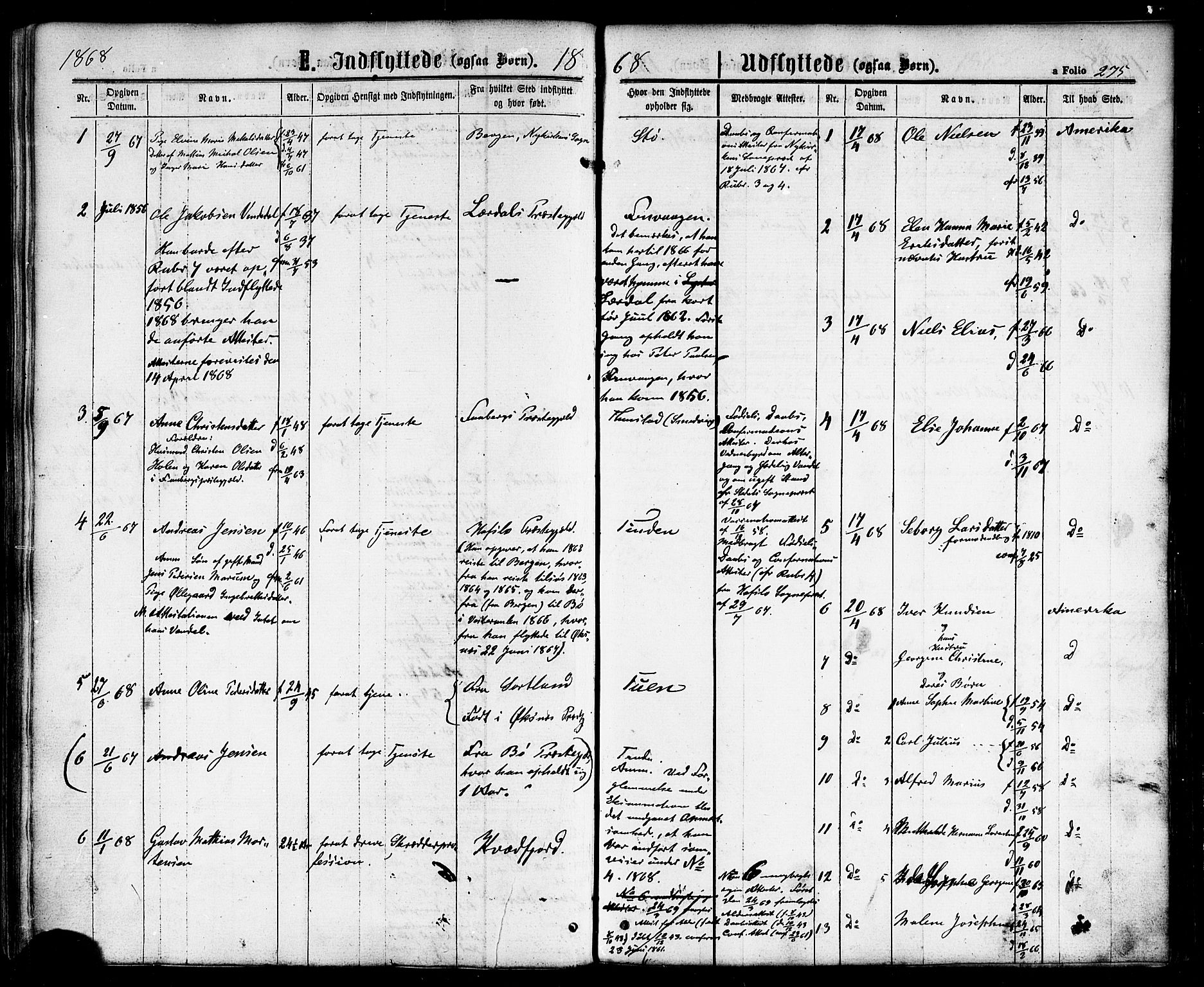 Ministerialprotokoller, klokkerbøker og fødselsregistre - Nordland, AV/SAT-A-1459/893/L1334: Parish register (official) no. 893A07, 1867-1877, p. 275