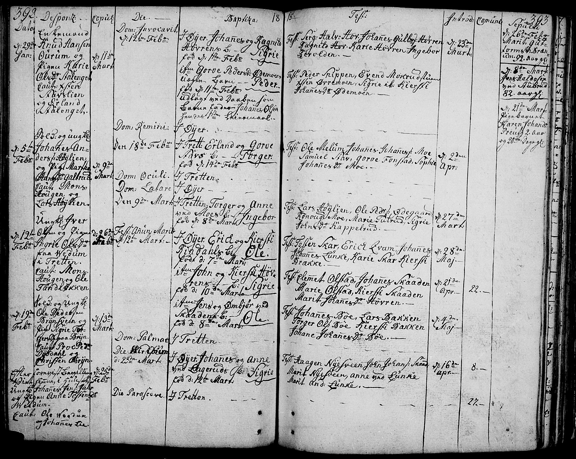 Øyer prestekontor, SAH/PREST-084/H/Ha/Haa/L0003: Parish register (official) no. 3, 1784-1824, p. 392-393