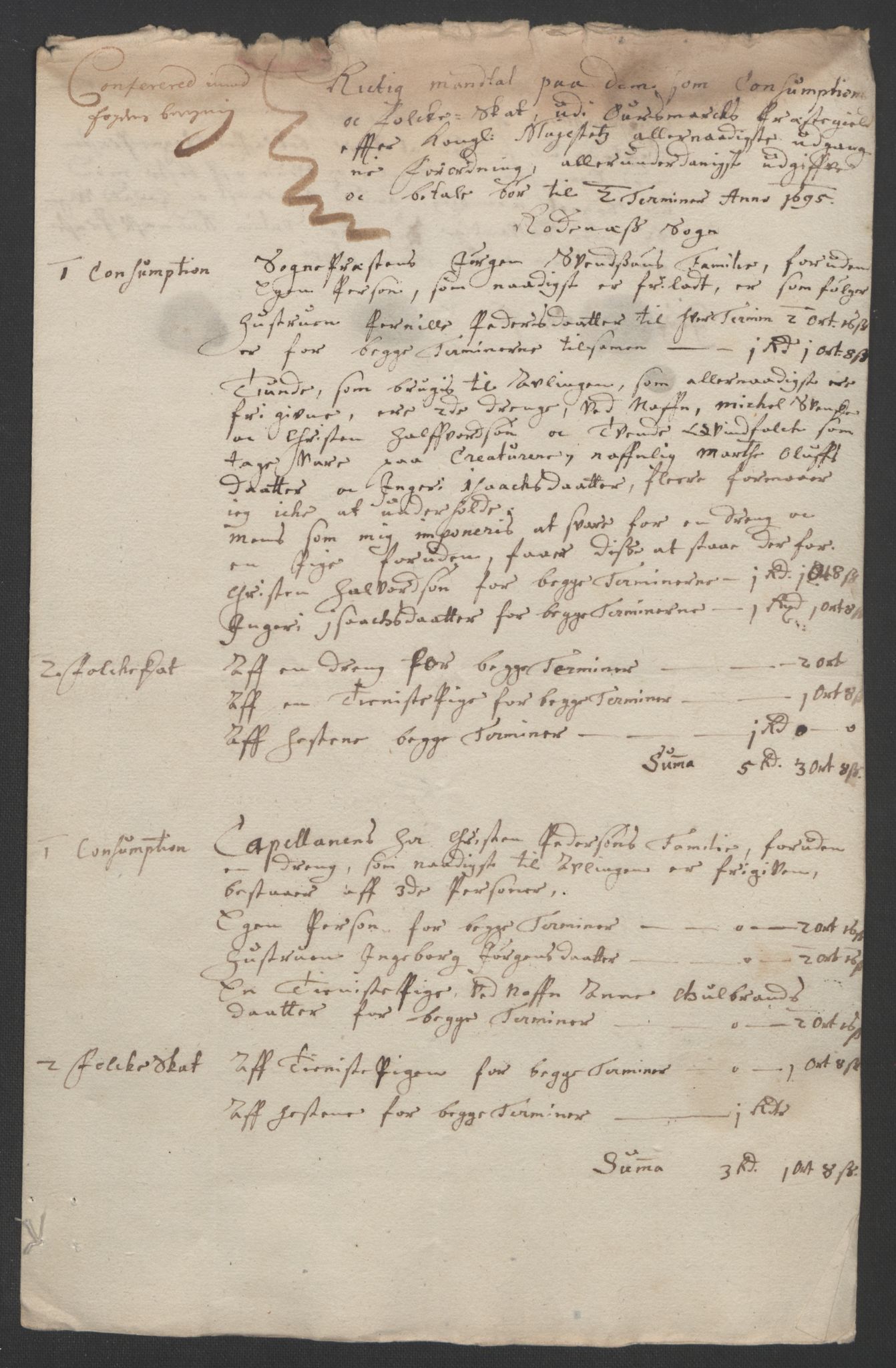 Rentekammeret inntil 1814, Reviderte regnskaper, Fogderegnskap, AV/RA-EA-4092/R07/L0285: Fogderegnskap Rakkestad, Heggen og Frøland, 1695, p. 237