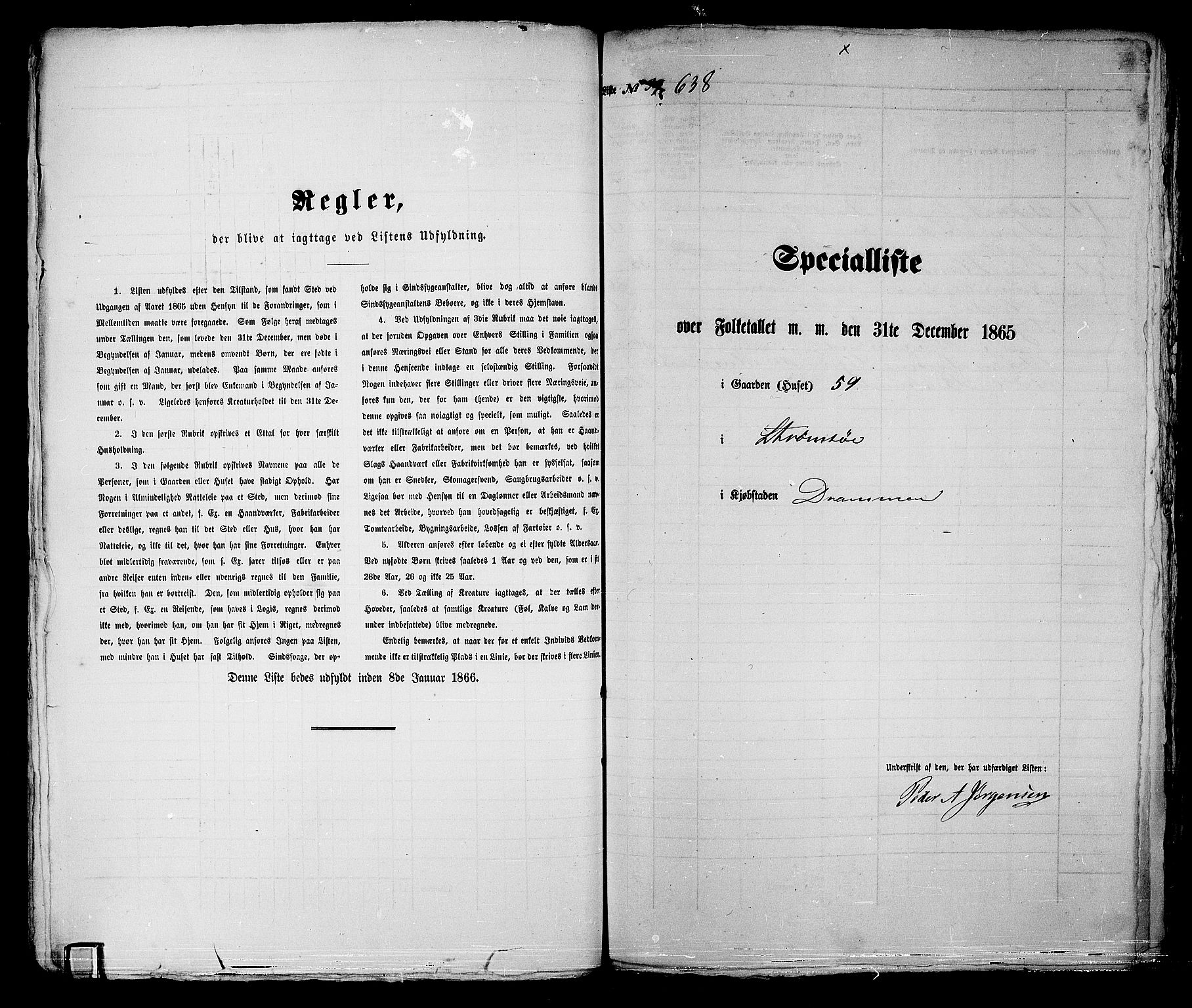 RA, 1865 census for Strømsø in Drammen, 1865, p. 91