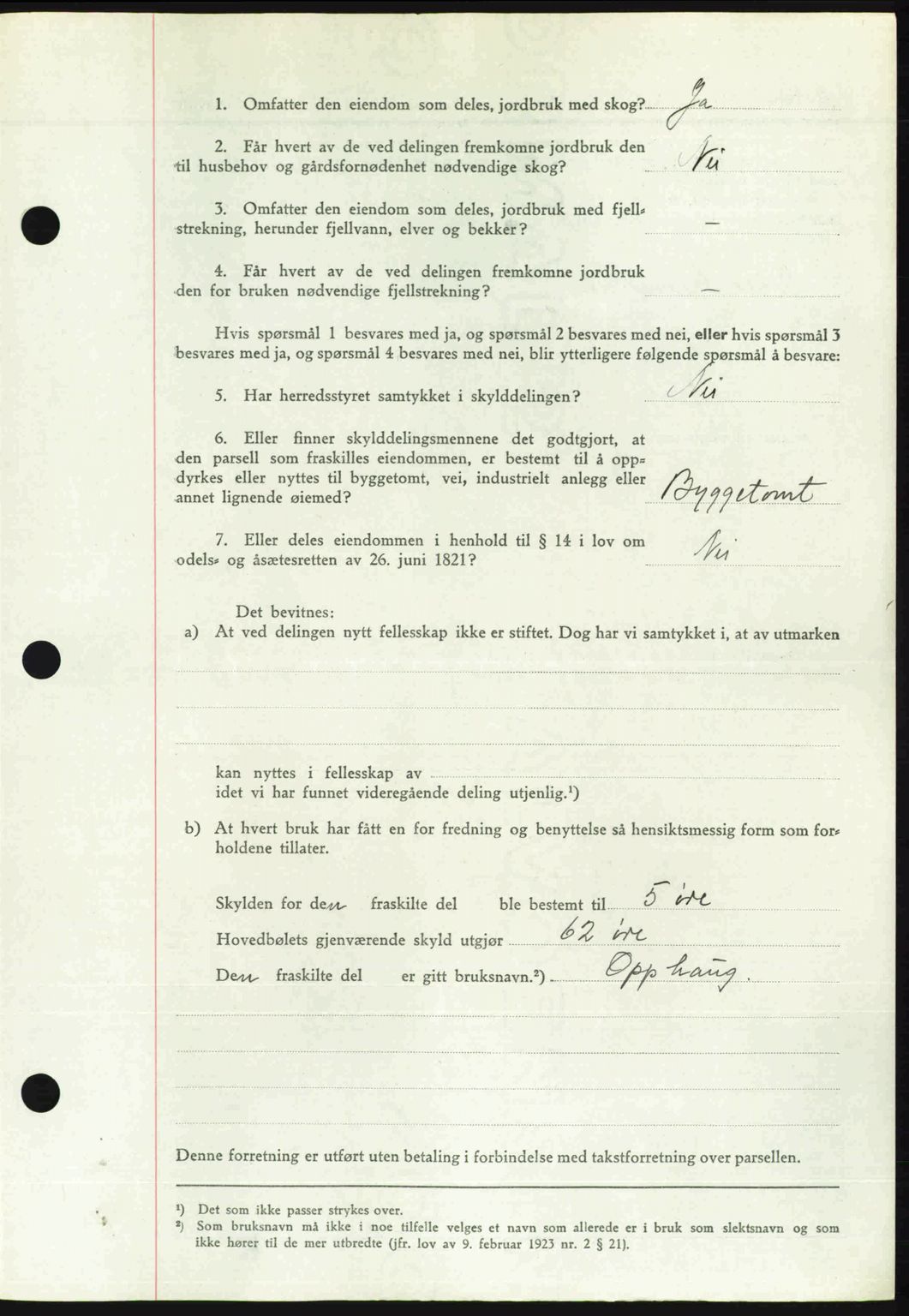 Romsdal sorenskriveri, AV/SAT-A-4149/1/2/2C: Mortgage book no. A29, 1949-1949, Diary no: : 1381/1949