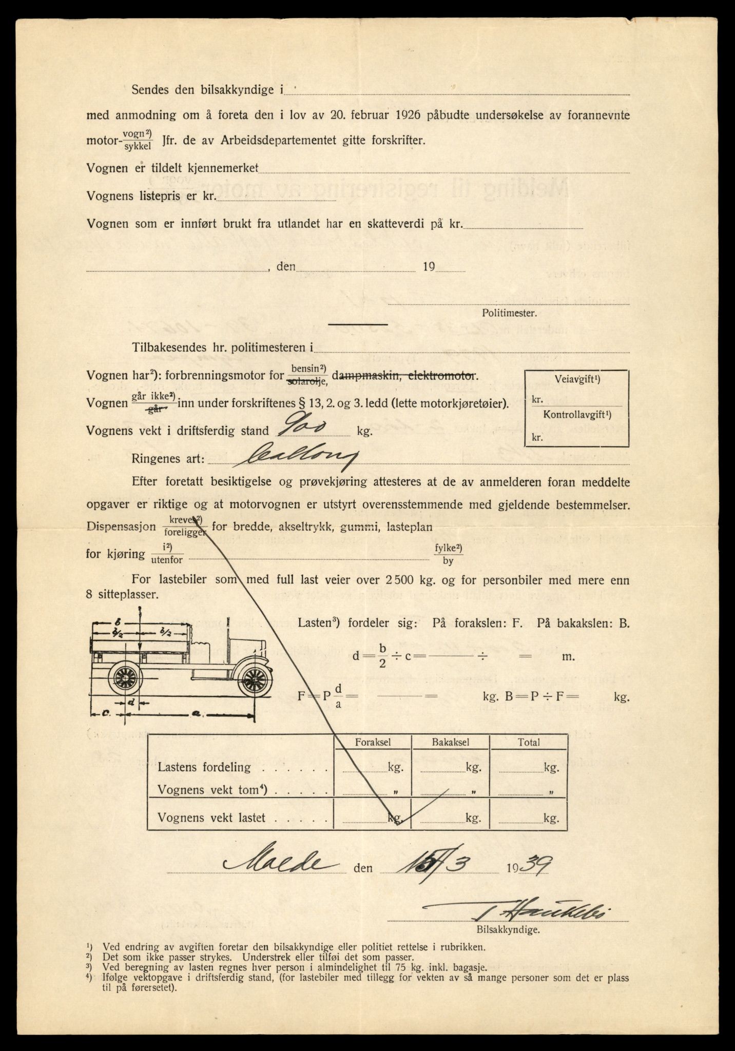 Møre og Romsdal vegkontor - Ålesund trafikkstasjon, SAT/A-4099/F/Fe/L0003: Registreringskort for kjøretøy T 232 - T 340, 1927-1998, p. 2877