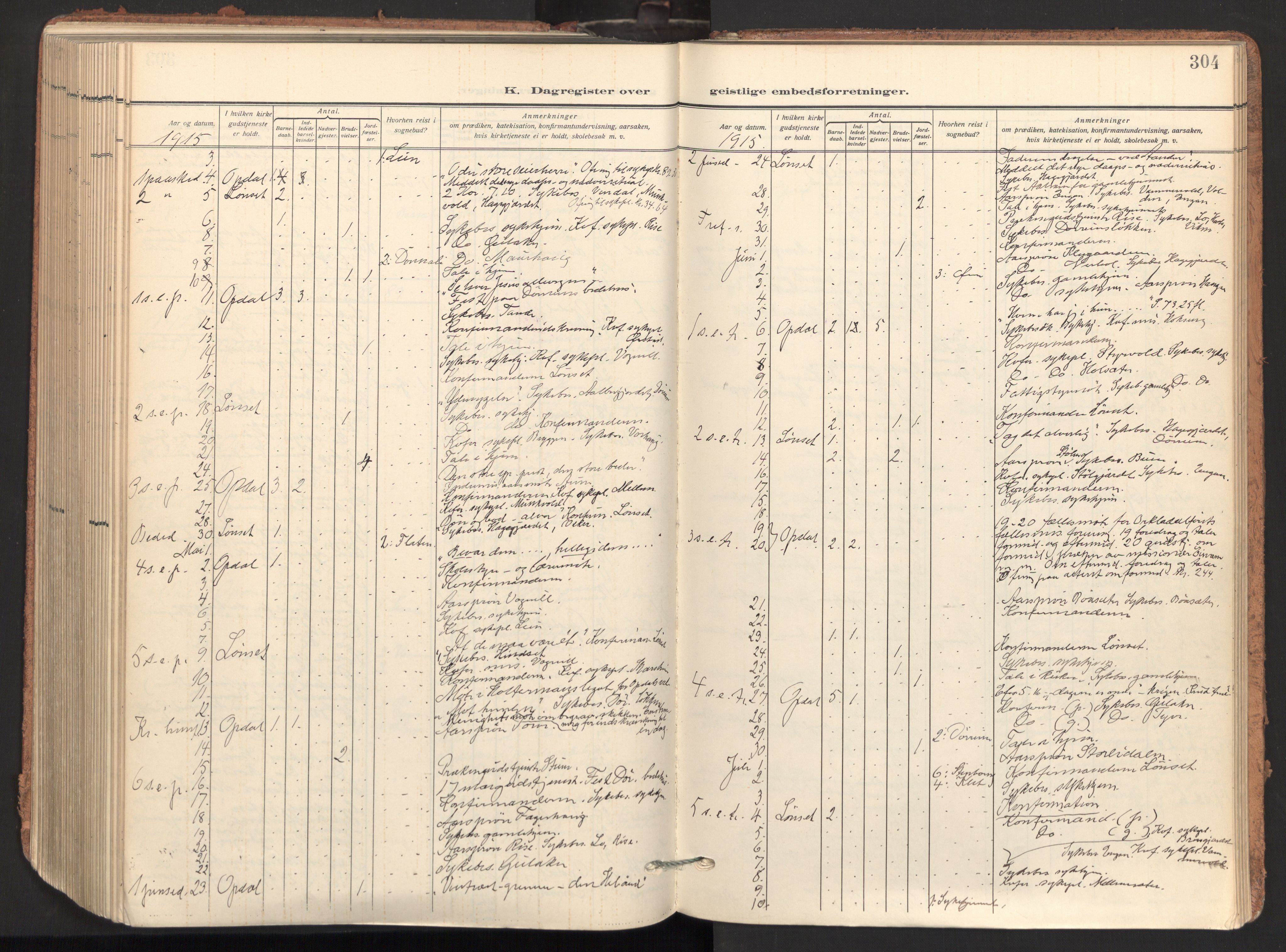 Ministerialprotokoller, klokkerbøker og fødselsregistre - Sør-Trøndelag, AV/SAT-A-1456/678/L0909: Parish register (official) no. 678A17, 1912-1930, p. 304