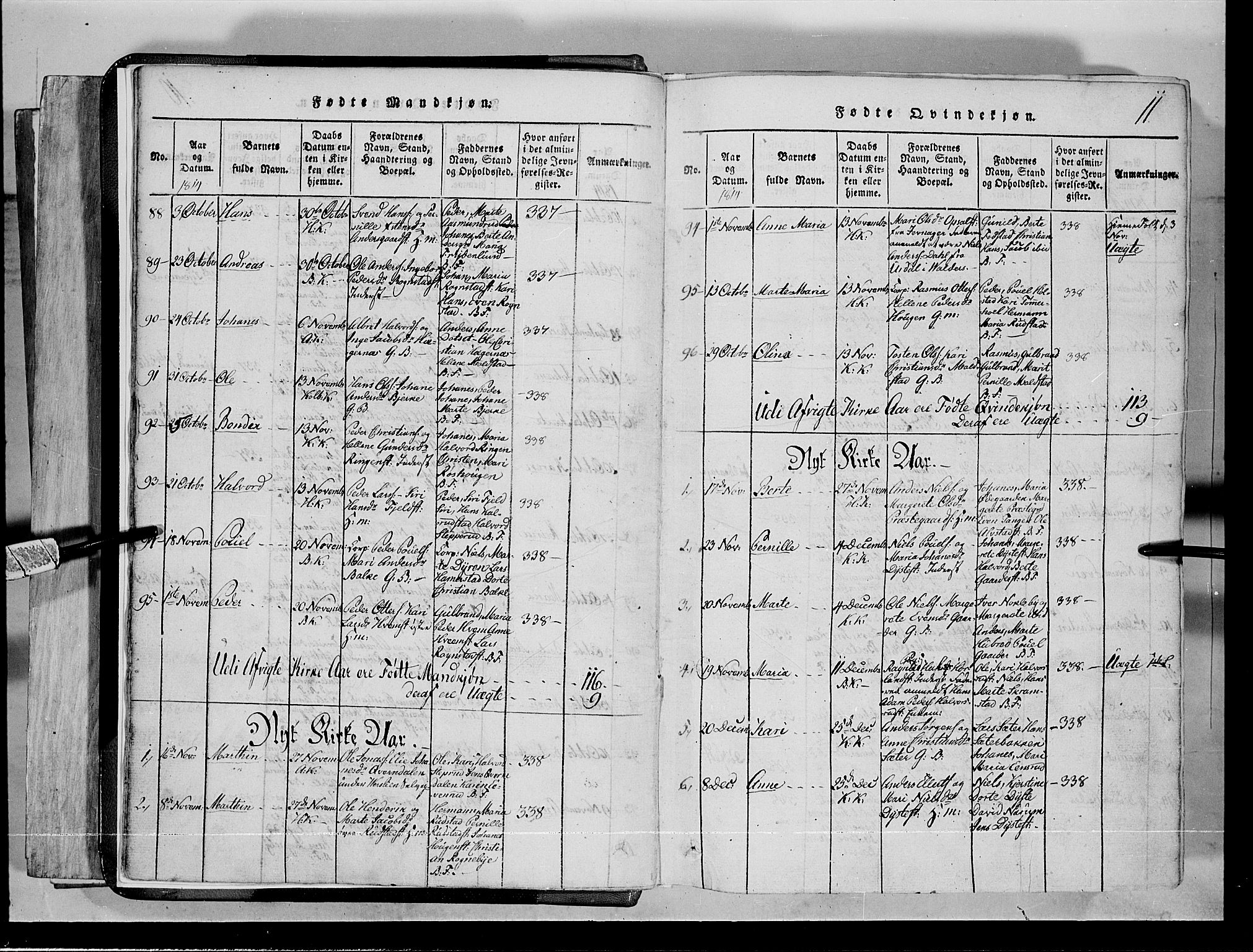 Toten prestekontor, SAH/PREST-102/H/Ha/Hab/L0001: Parish register (copy) no. 1, 1814-1820, p. 11